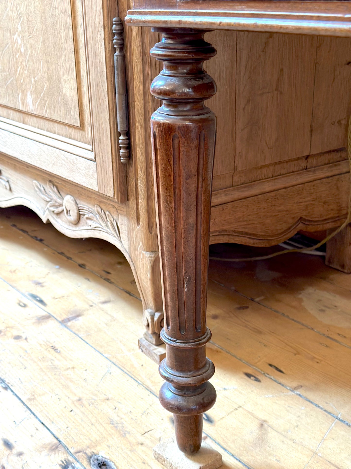 Antique French Leather Top Desk