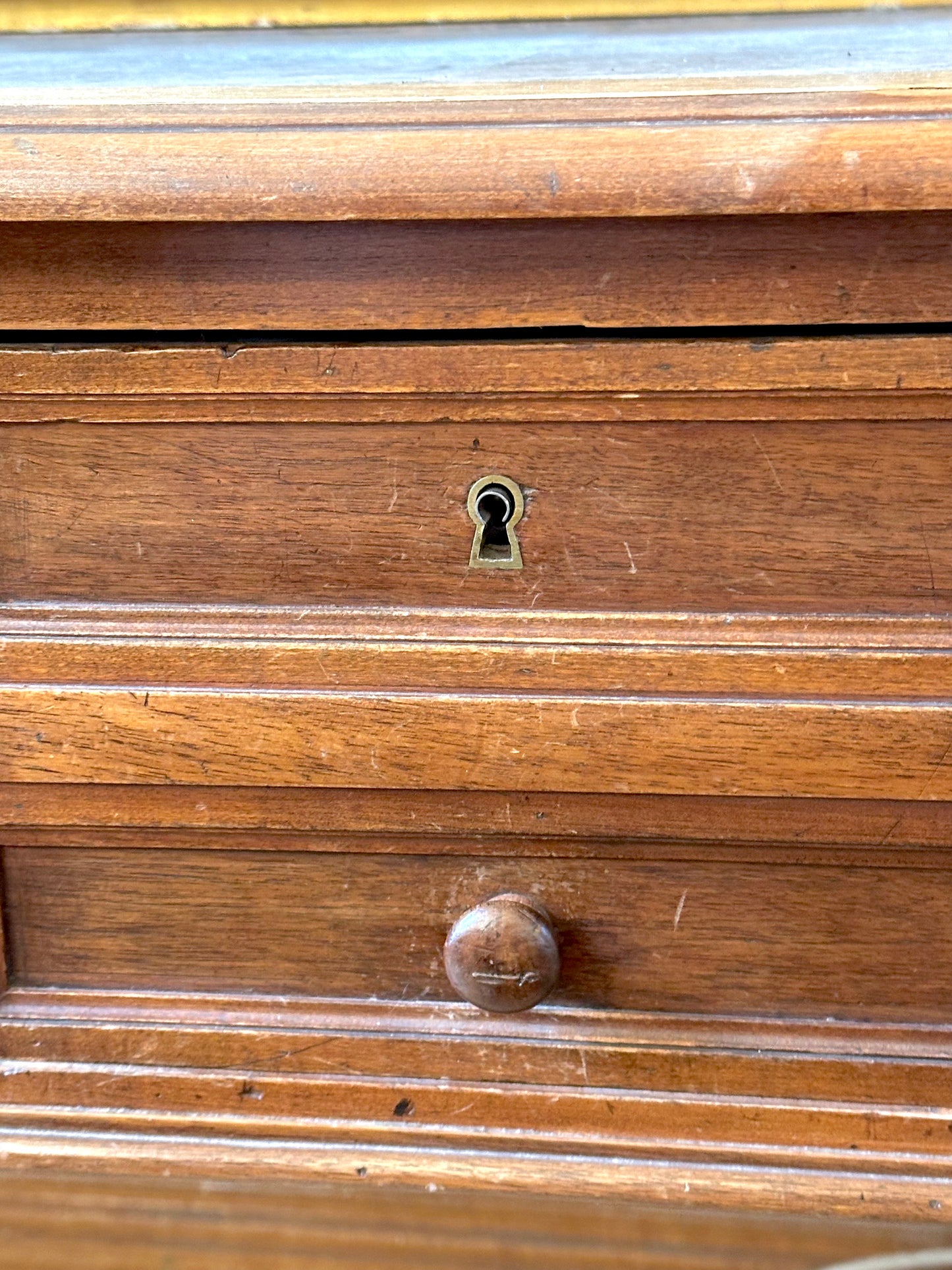 Antique French Leather Top Desk
