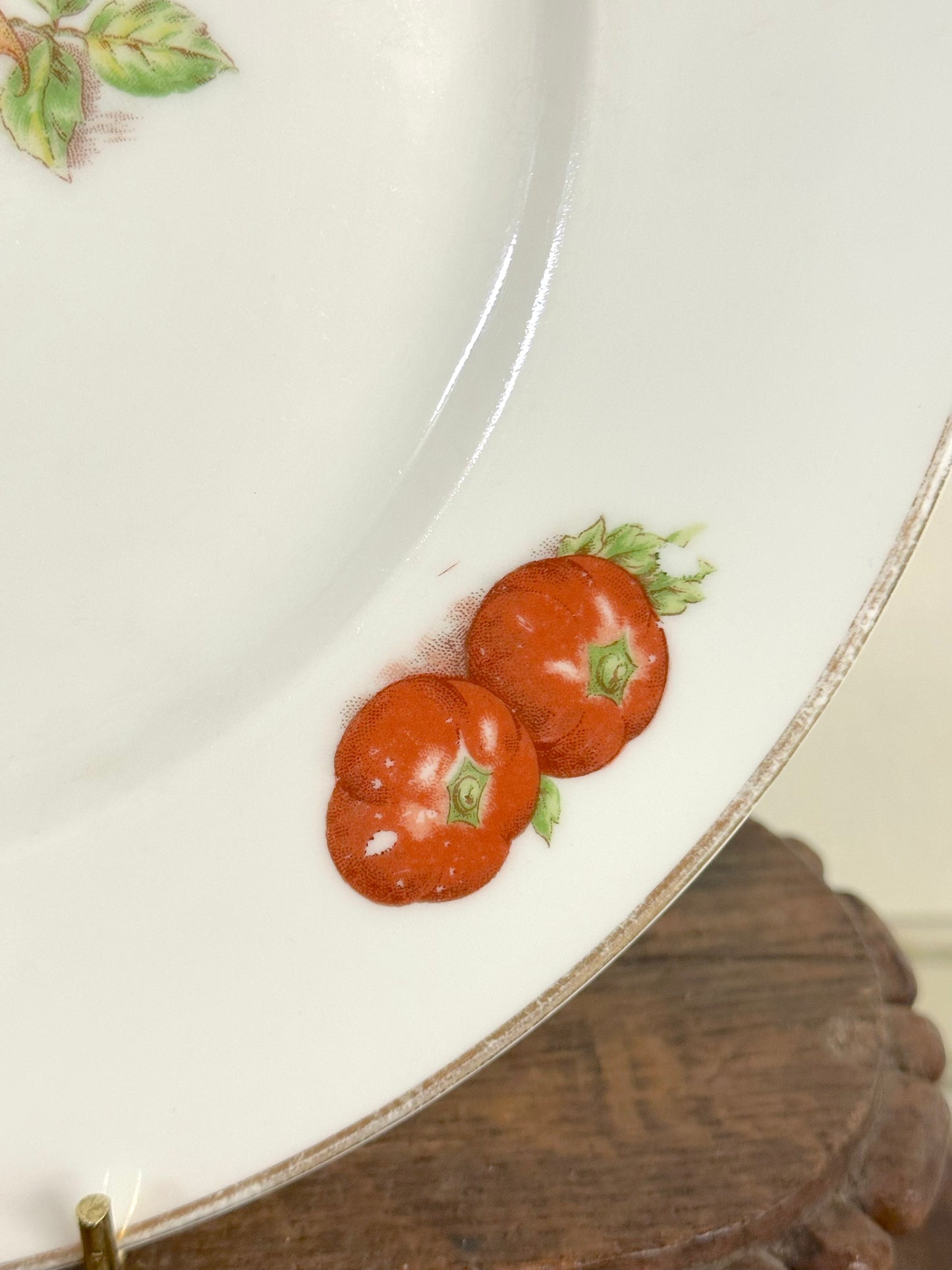 Vintage French "Milliat Frères" Vegetables - Set Of Two Serving Plates