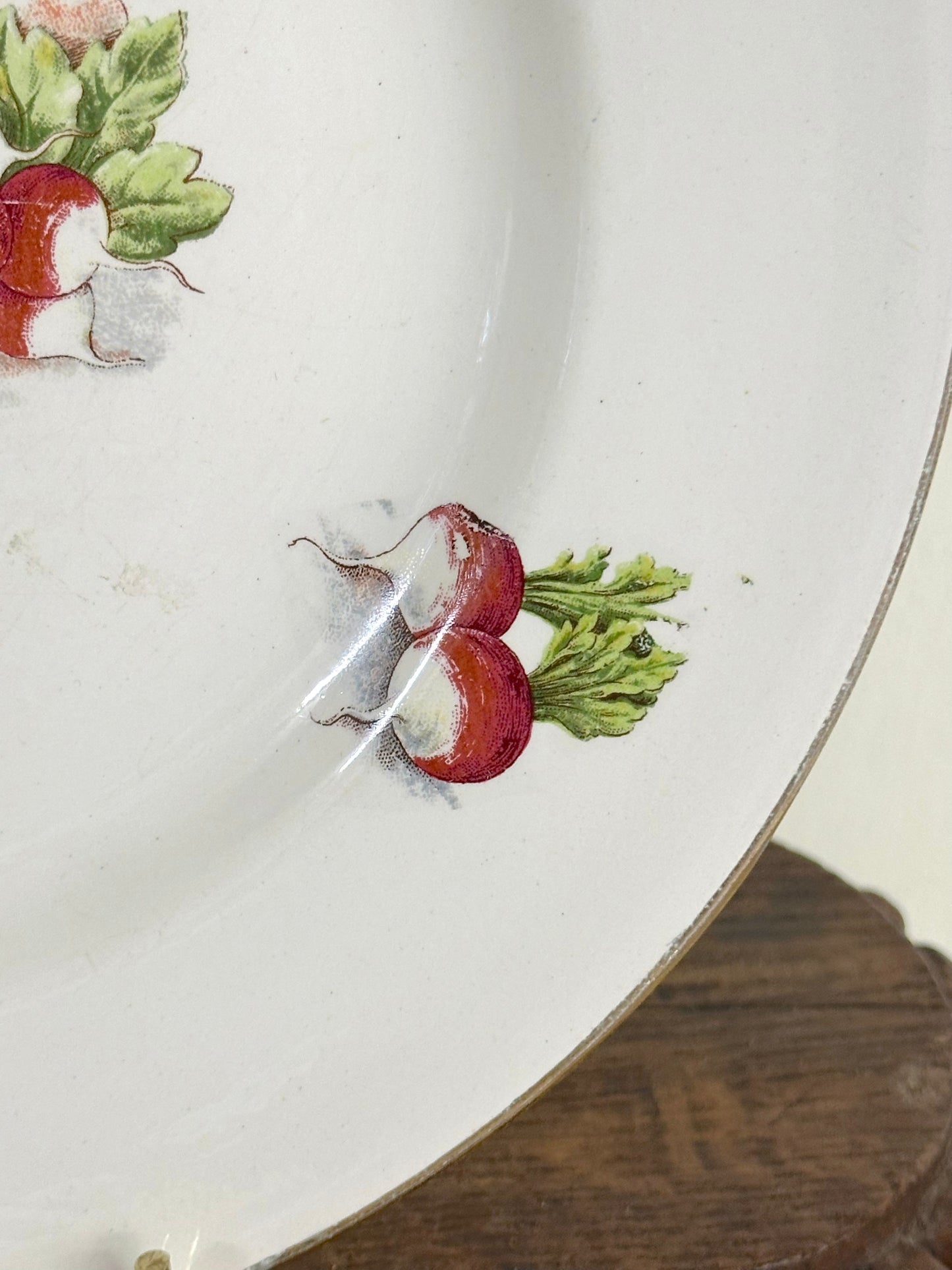 Vintage French "Milliat Frères" Vegetables - Set Of Two Serving Plates