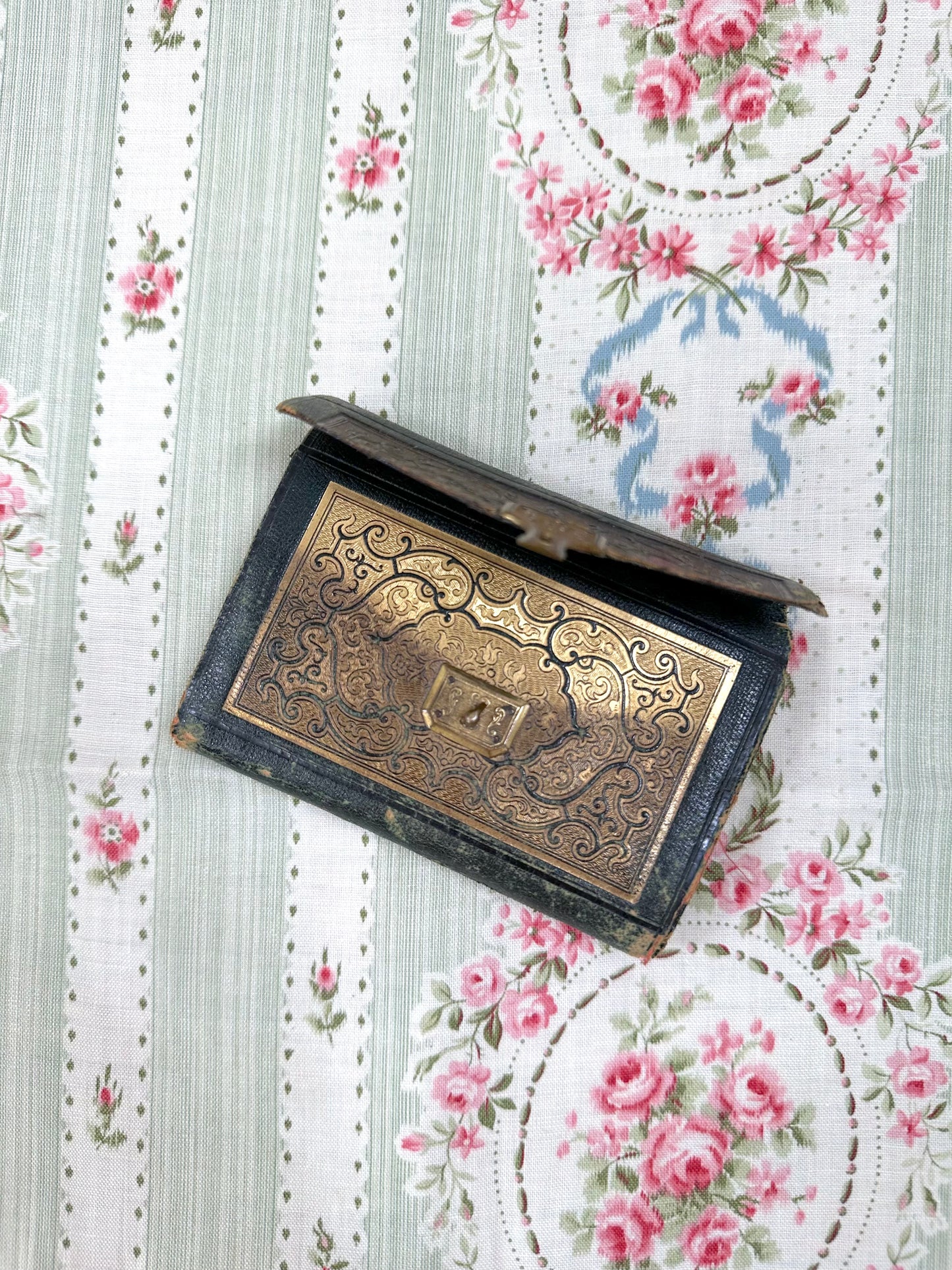 Antique French Leather Envelope Needle Case