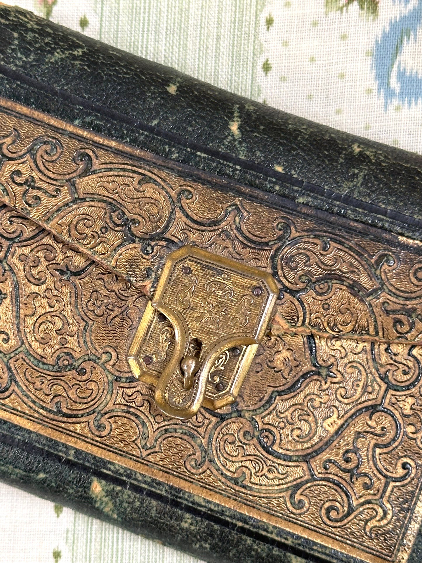Antique French Leather Envelope Needle Case