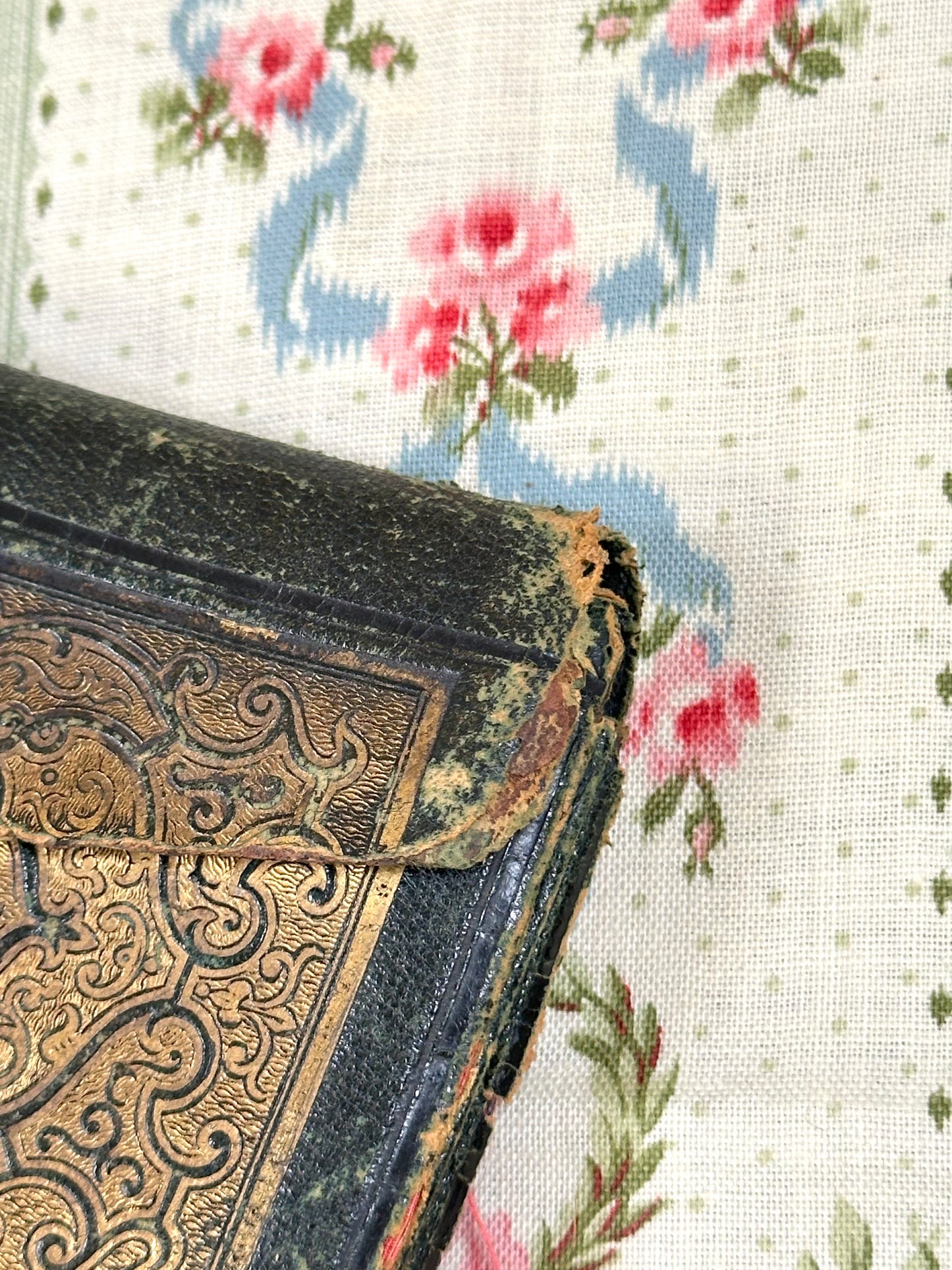 Antique French Leather Envelope Needle Case