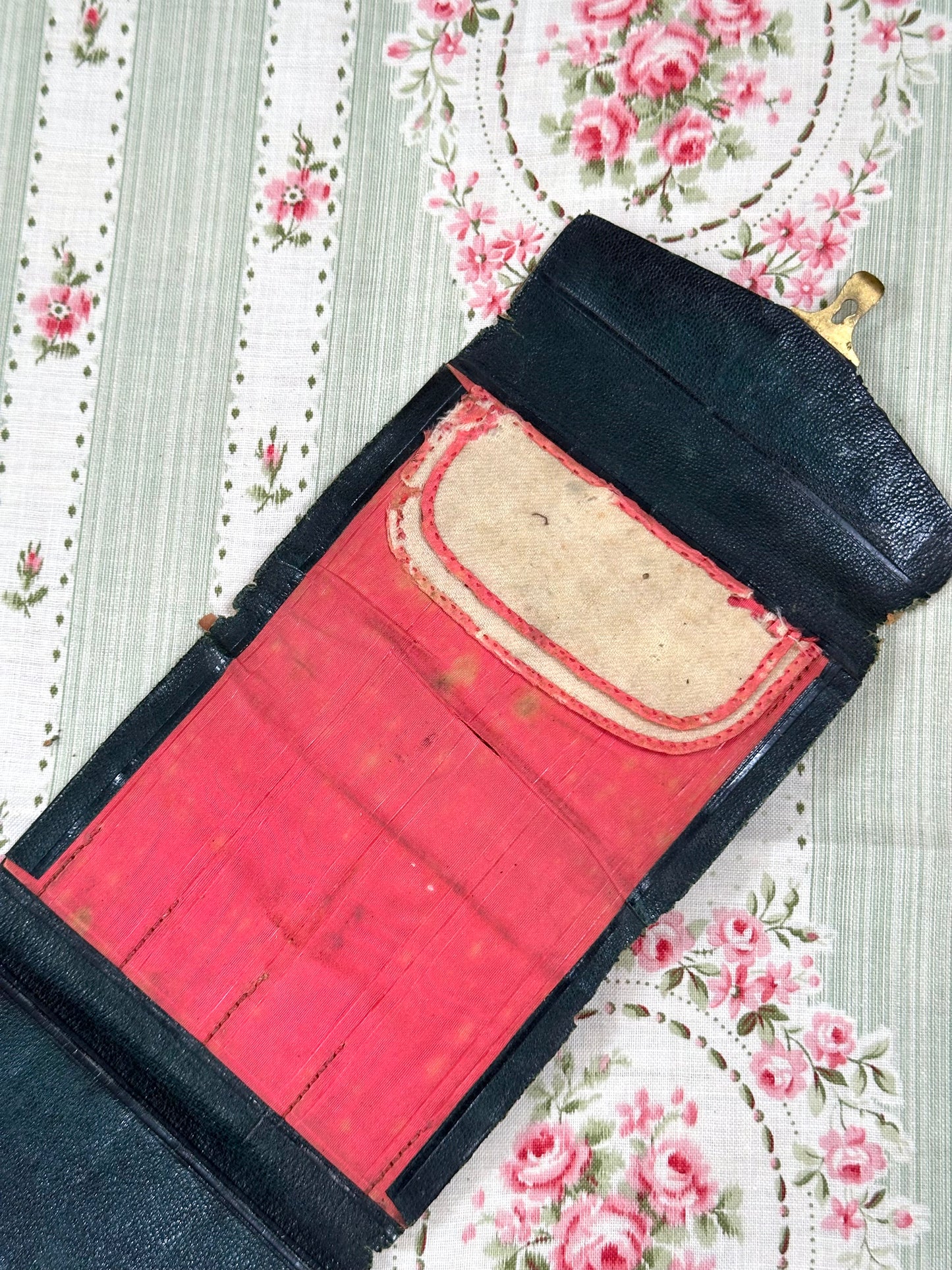 Antique French Leather Envelope Needle Case
