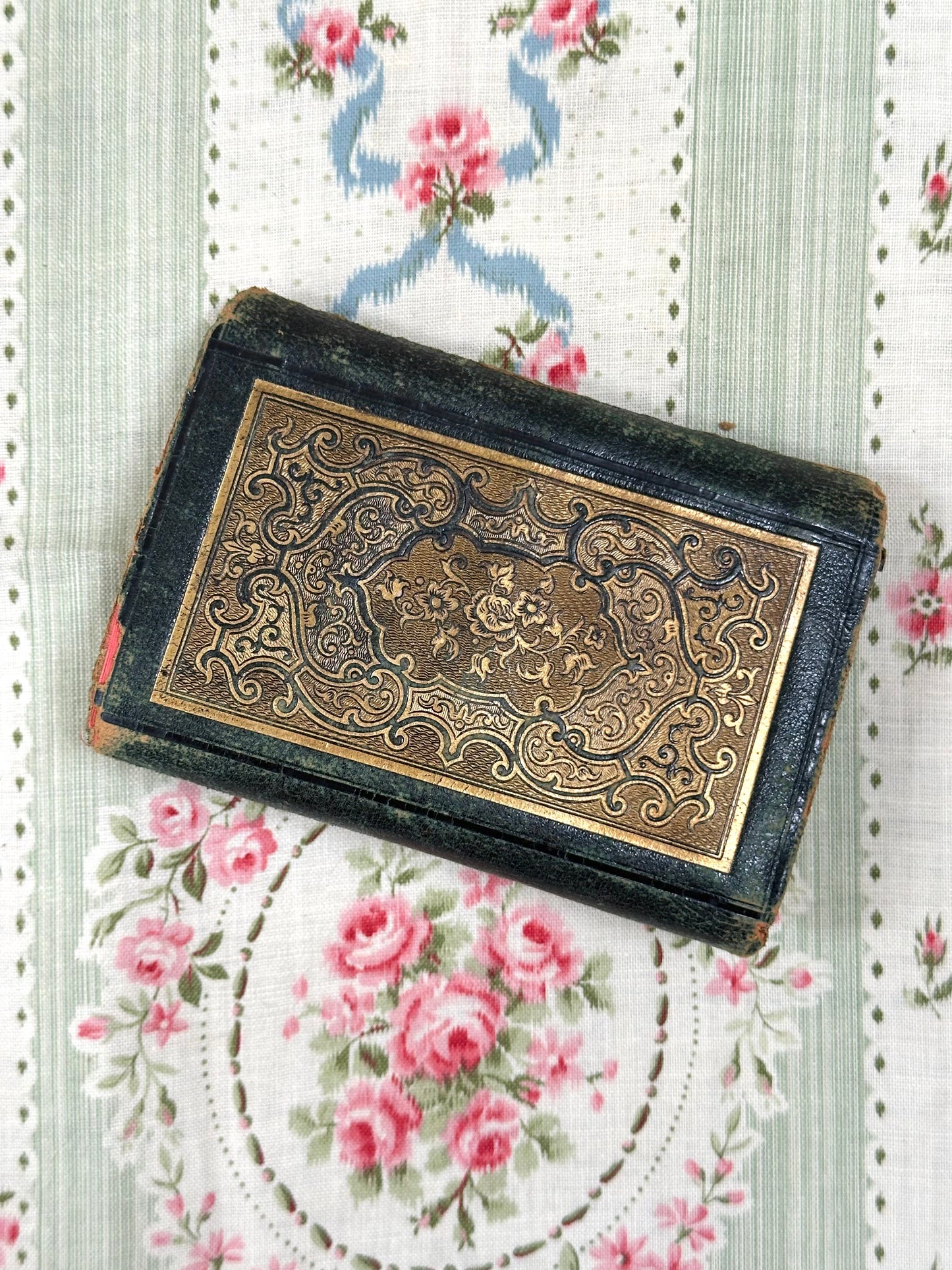 Antique French Leather Envelope Needle Case