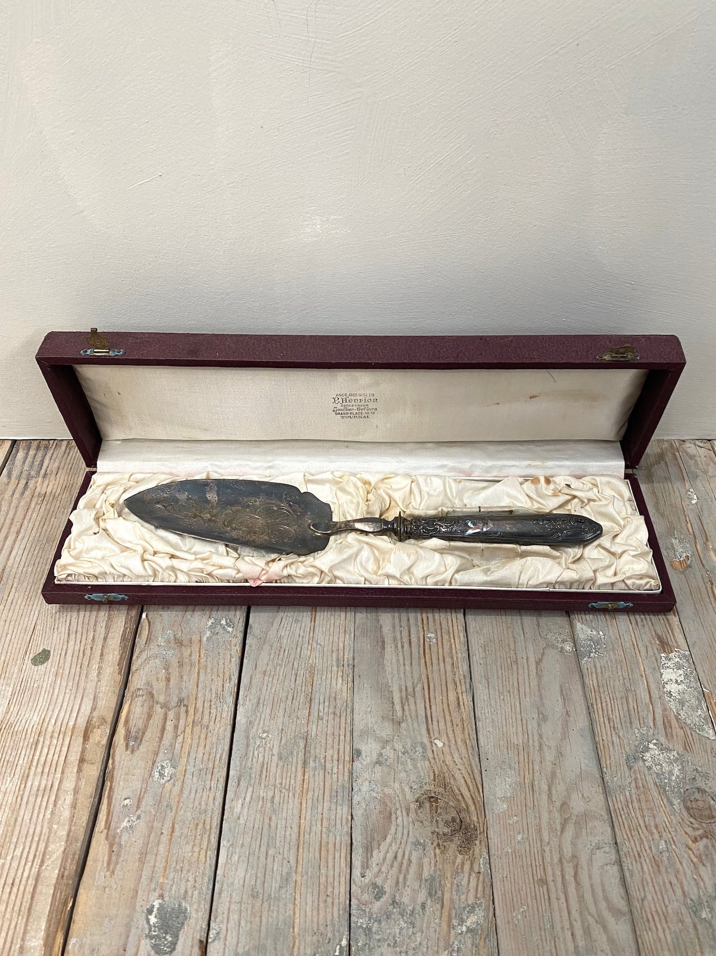 Antique French Silver Plated Cake Server