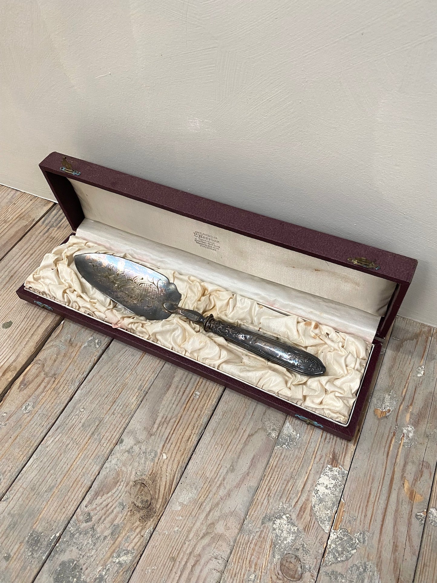 Antique French Silver Plated Cake Server