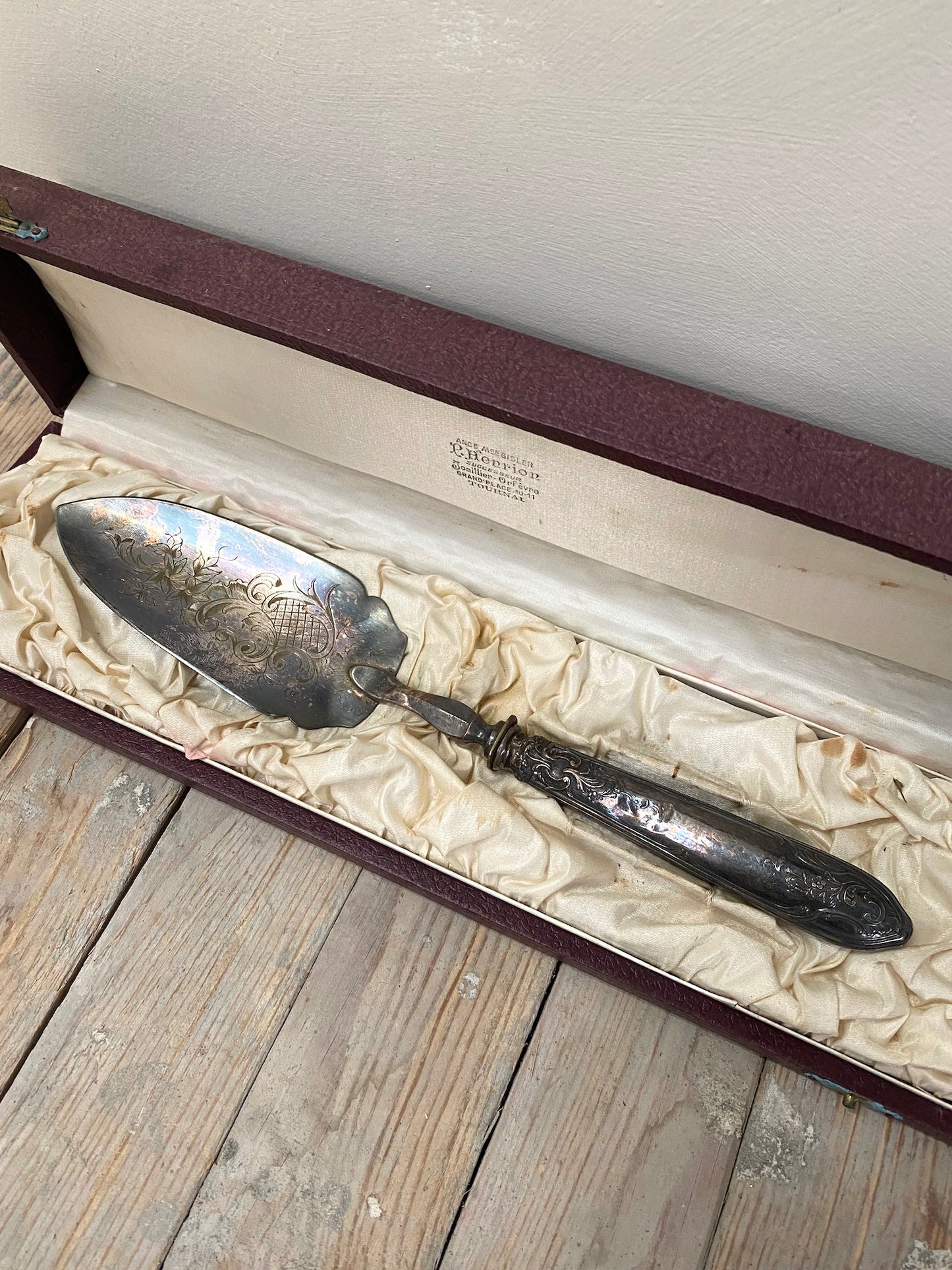 Antique French Silver Plated Cake Server