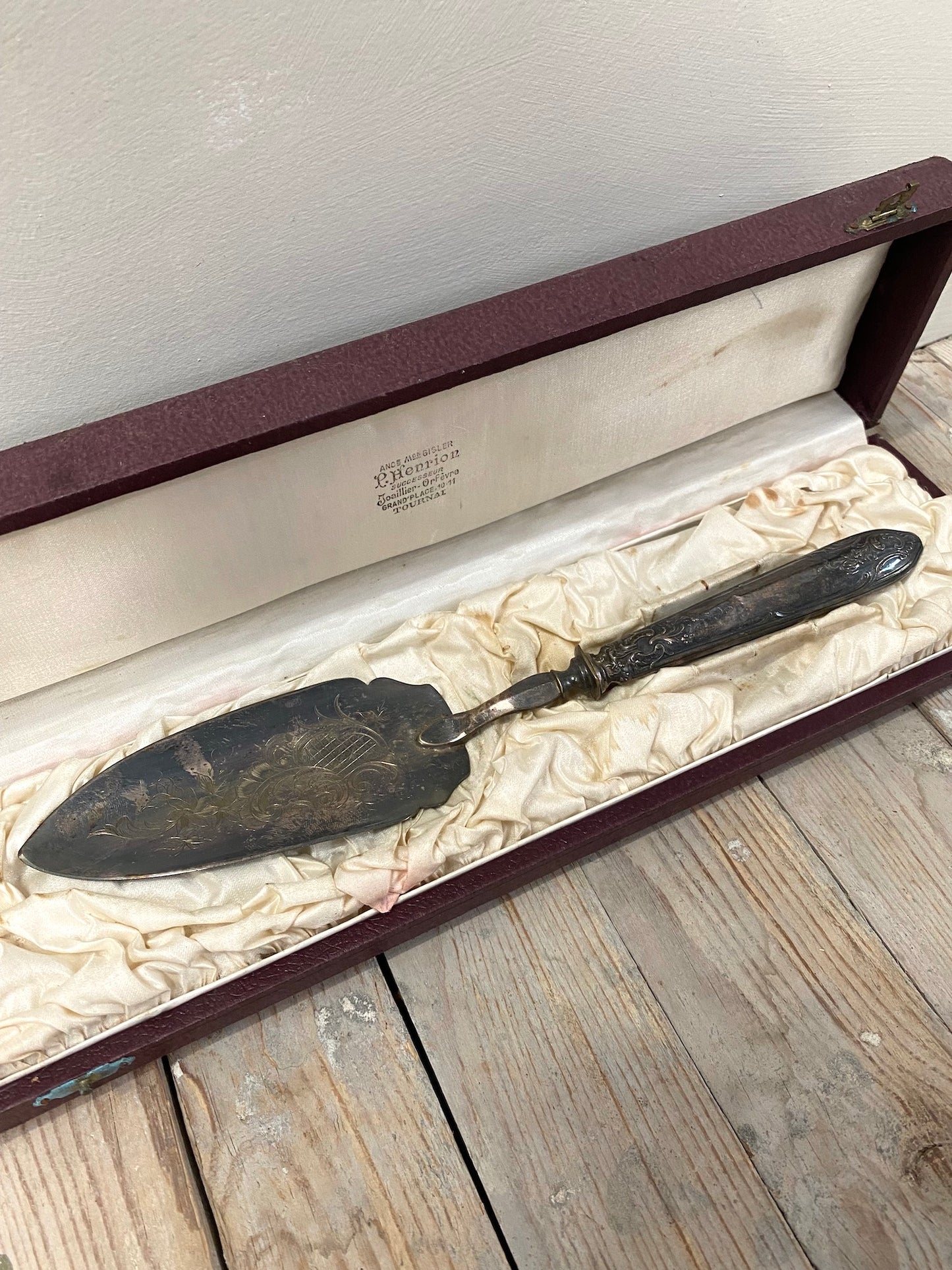 Antique French Silver Plated Cake Server