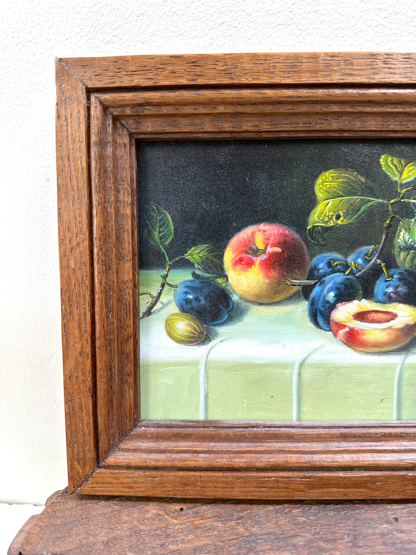 Small Vintage European Still Life Fruit Painting
