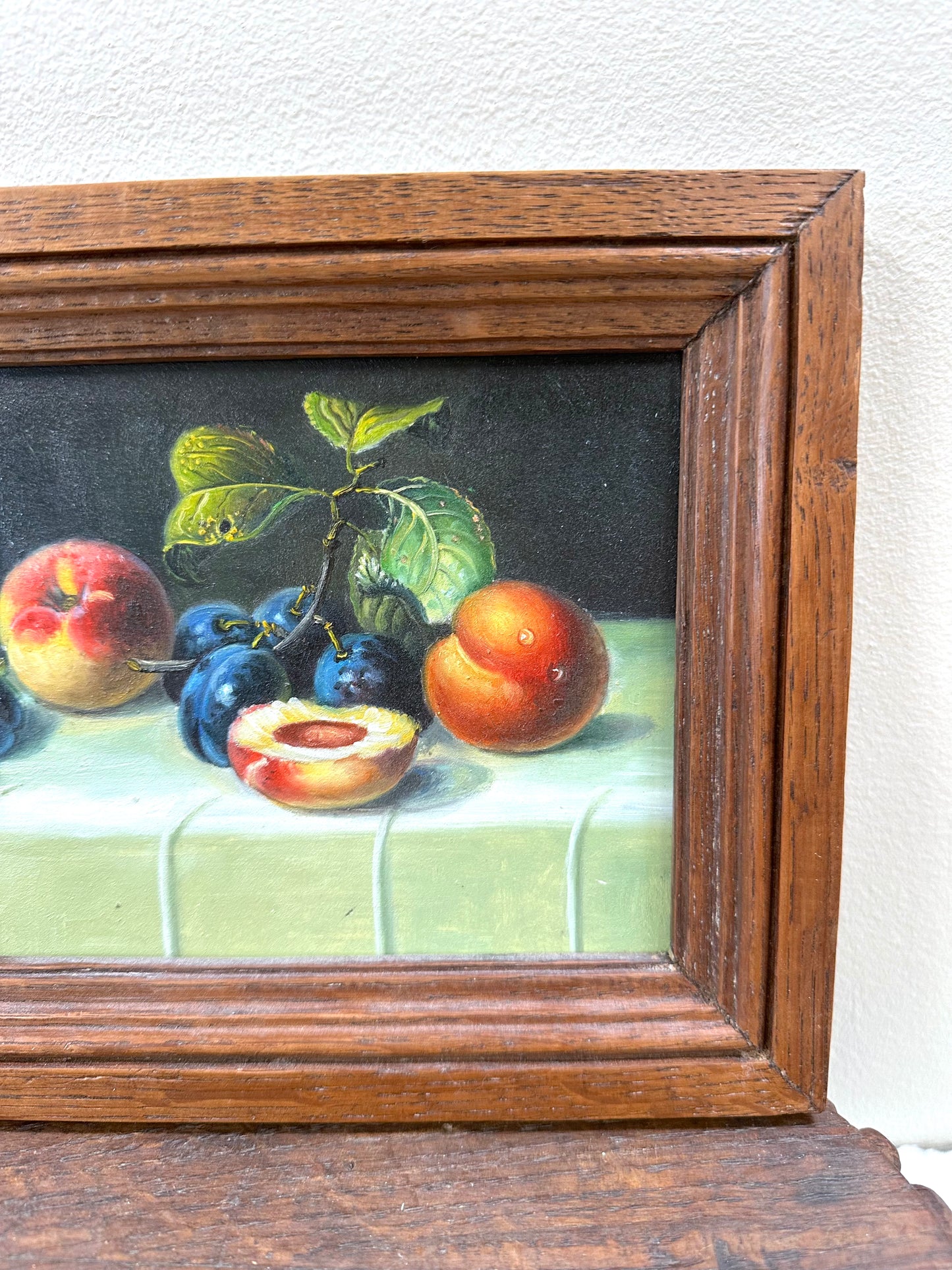 Small Vintage European Still Life Fruit Painting
