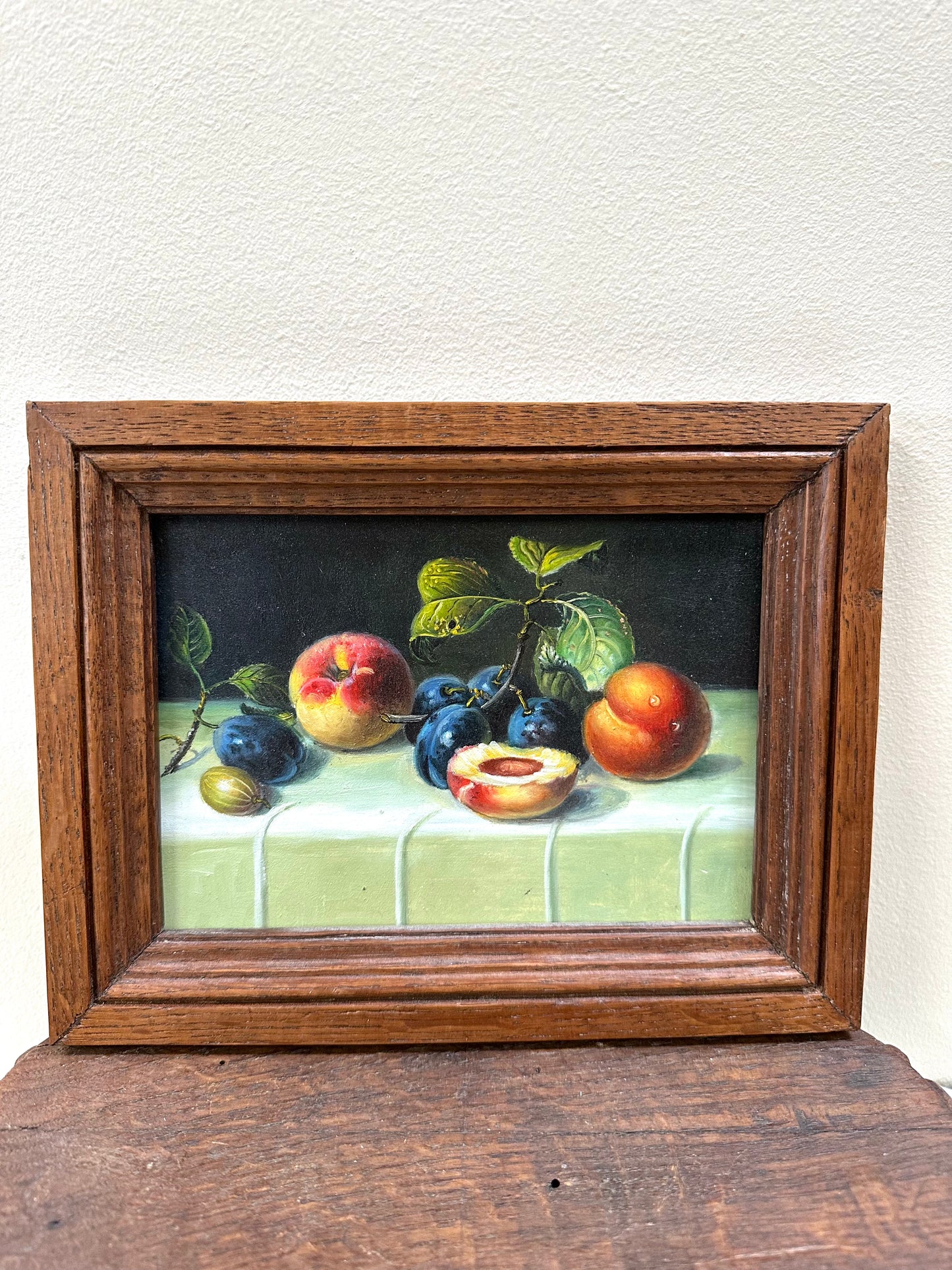 Small Vintage European Still Life Fruit Painting