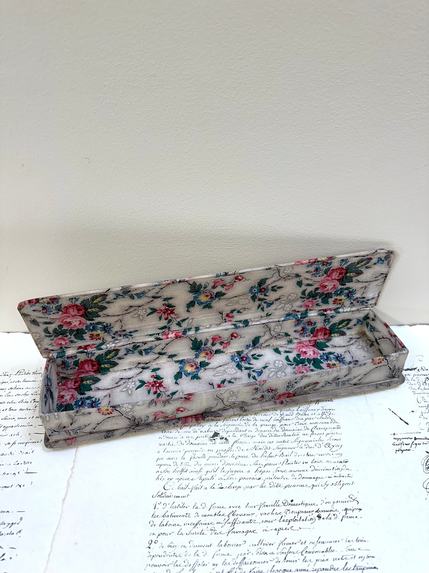 Antique French Fabric Covered Boudoir Box