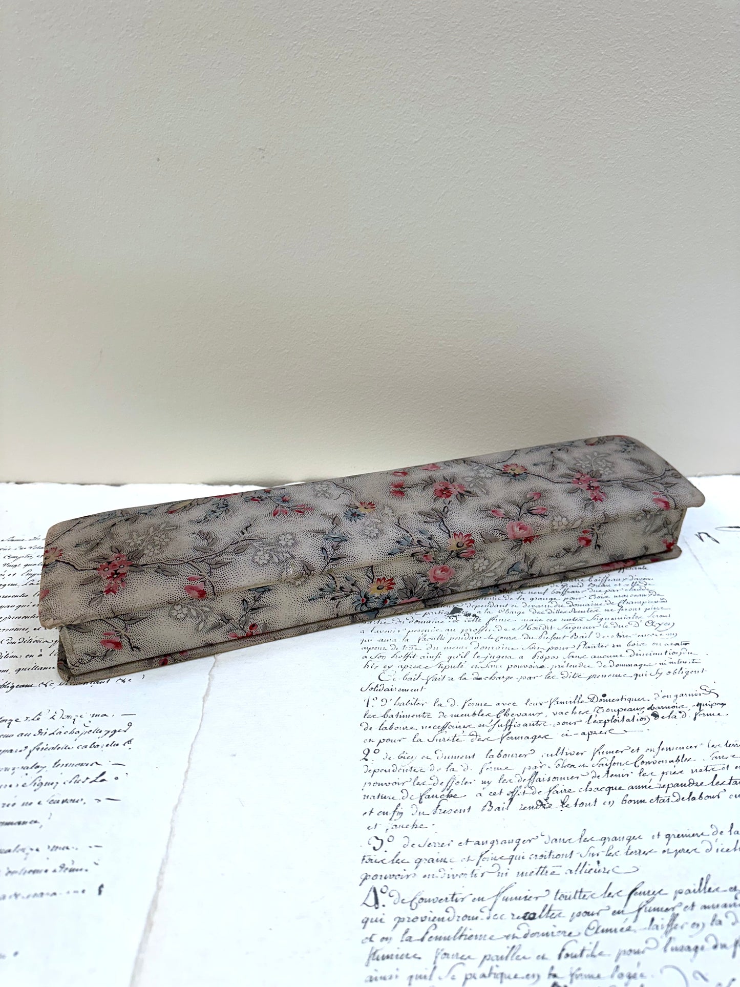 Antique French Fabric Covered Boudoir Box