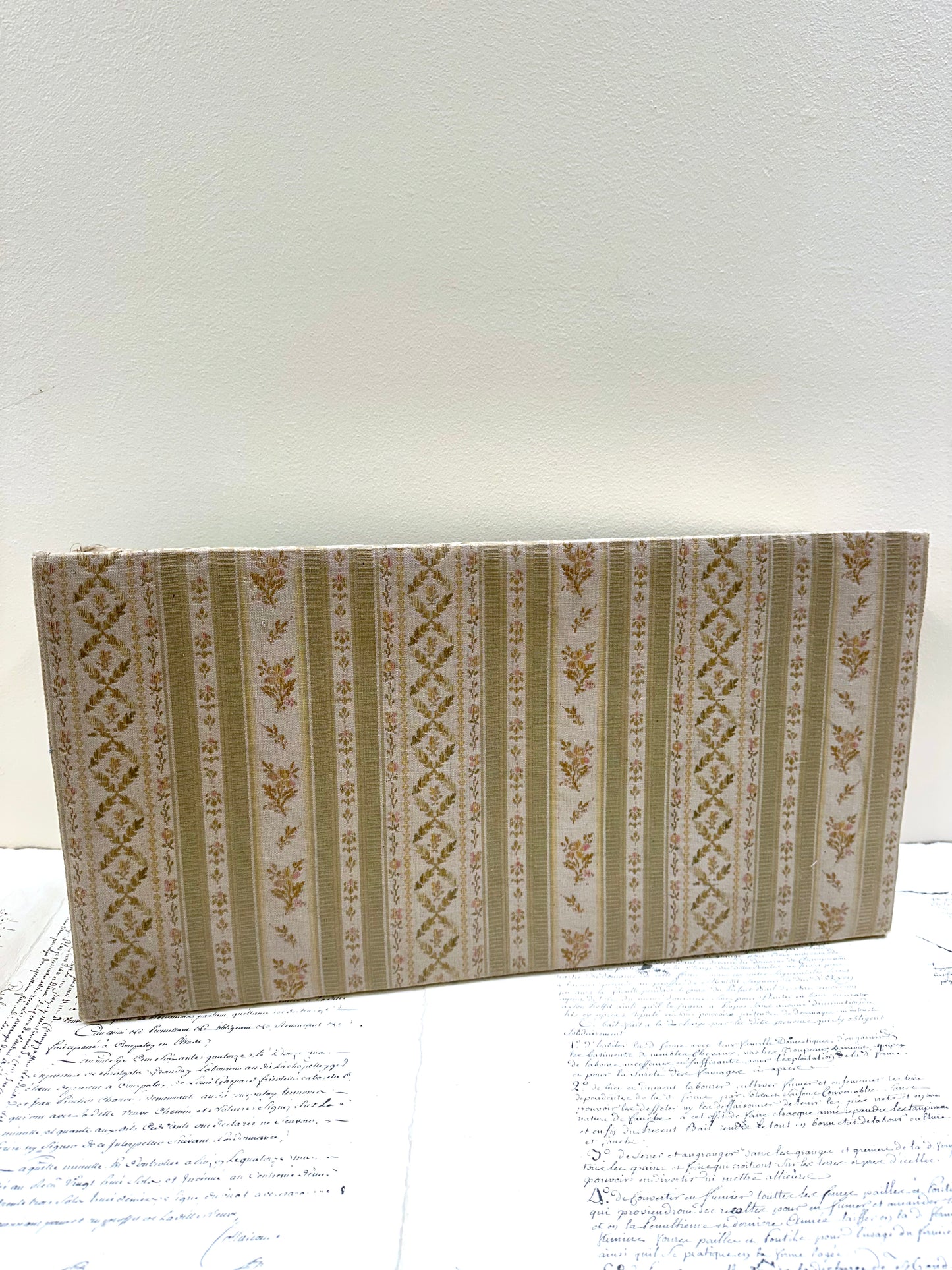 Large Antique French Fabric Covered Boudoir Box