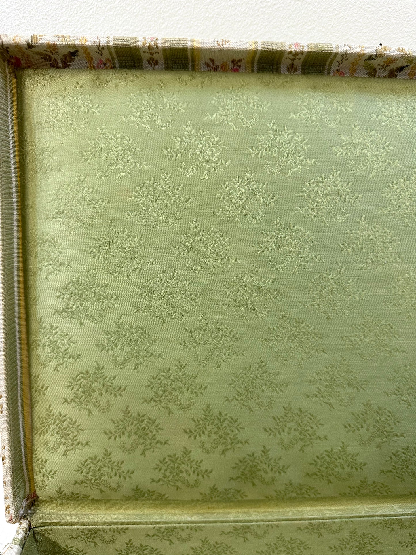 Large Antique French Fabric Covered Boudoir Box