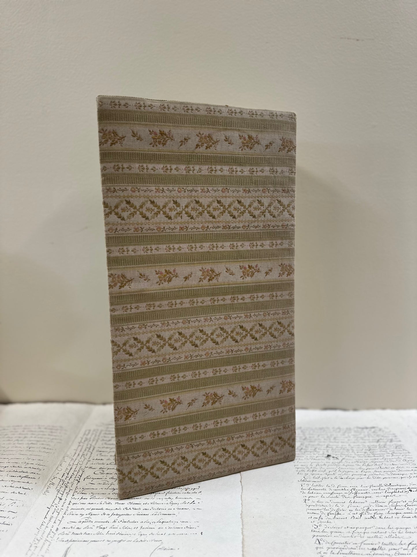Large Antique French Fabric Covered Boudoir Box