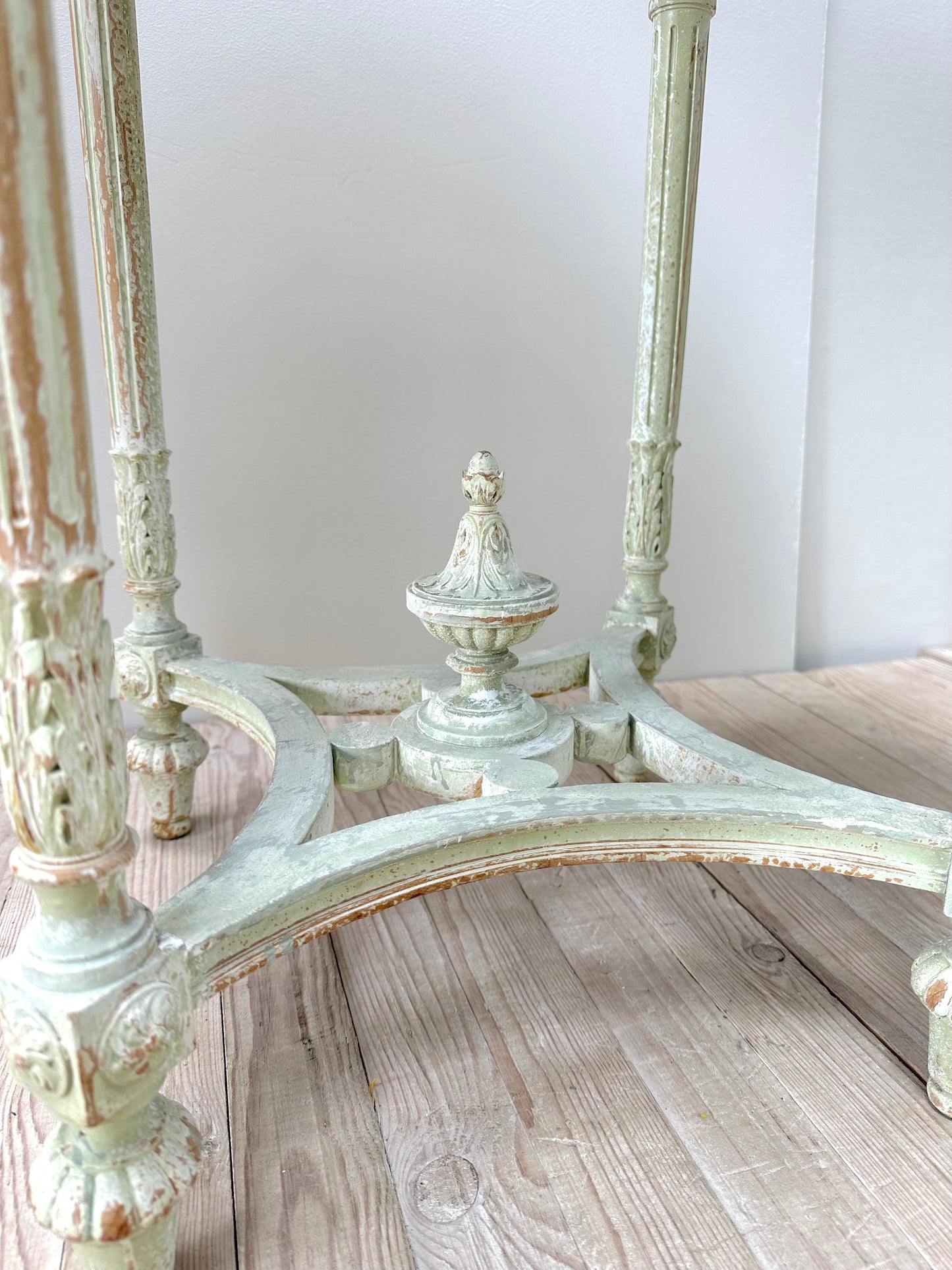 Antique French Louis XVI Round Marble Top Table