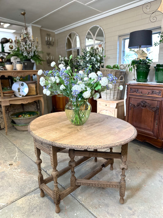 Antique French Oak Gate Leg Oval Table
