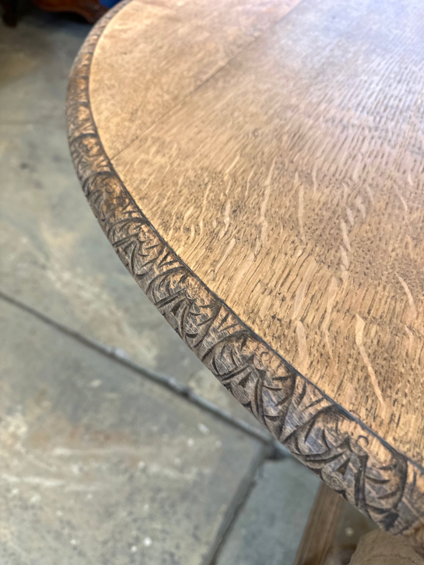 Antique French Oak Gate Leg Oval Table