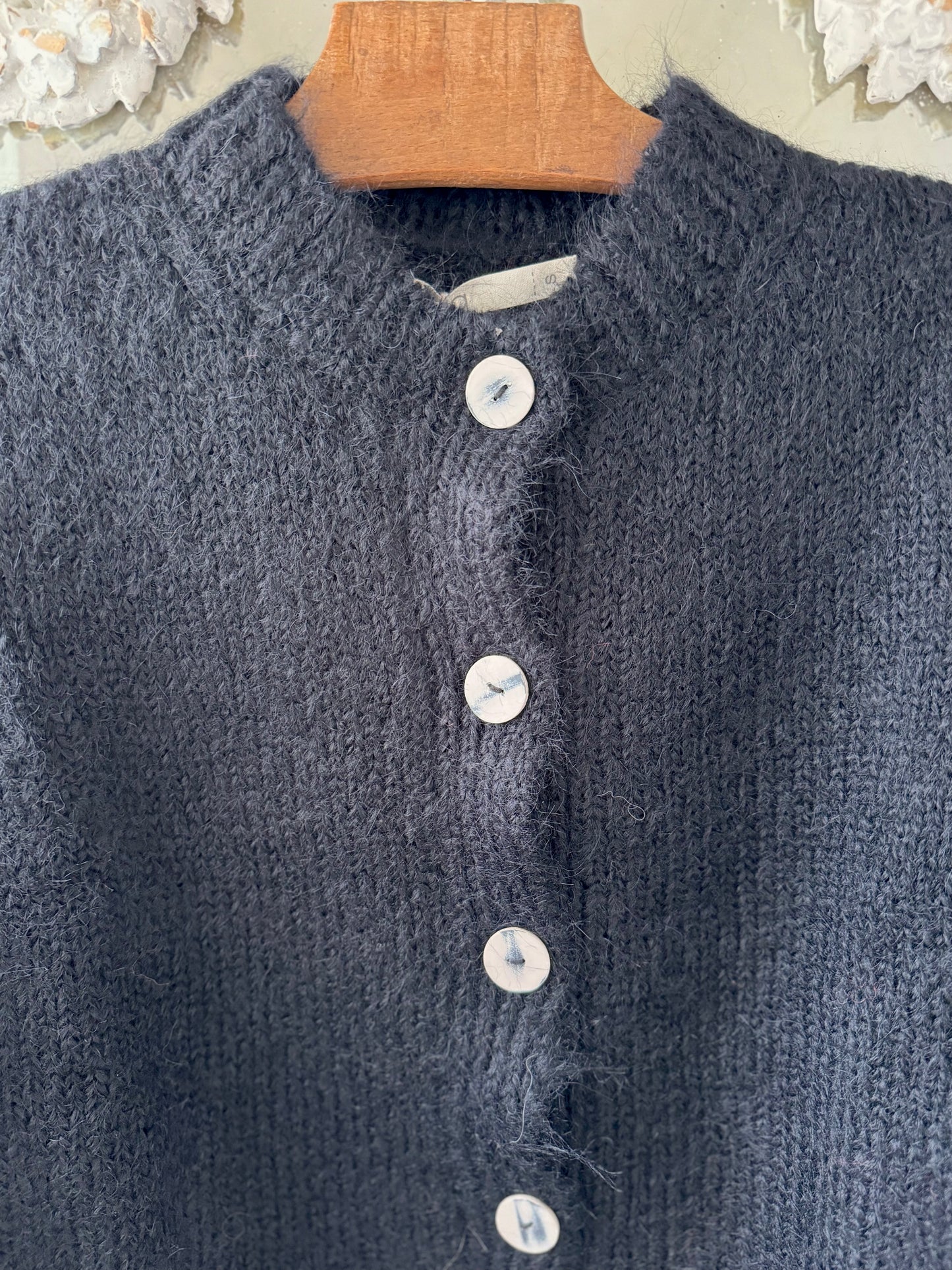 Sula Baby Alpaca Nickel Cardi - Black LAST ONE Medium