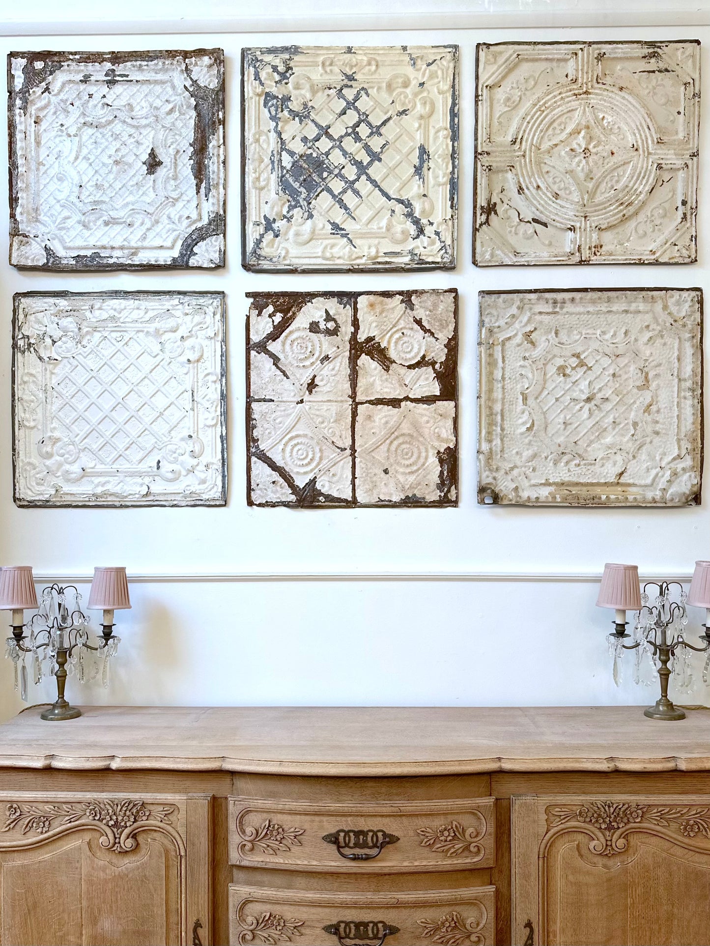 Vintage European Tin Ceiling Panels