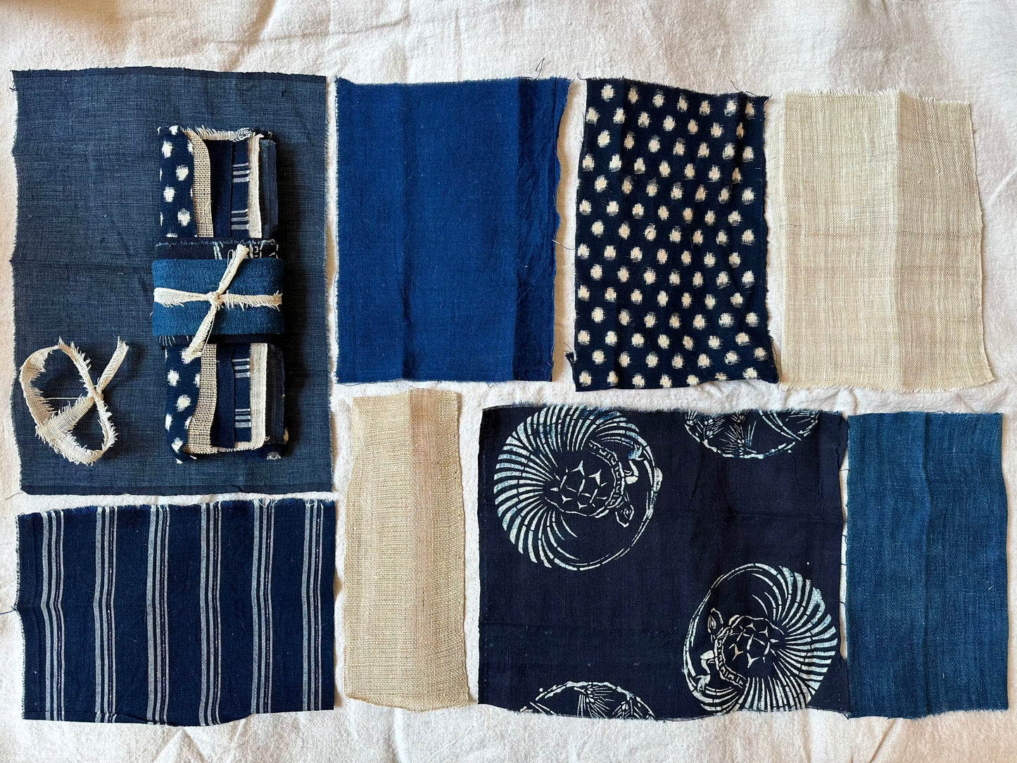 Antique Japanese Fabric Bundle - Spot