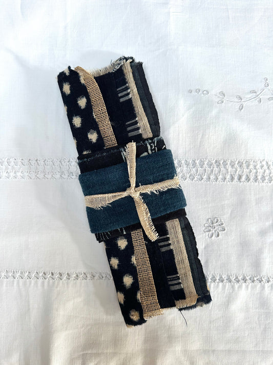 Antique Japanese Fabric Bundle - Spot