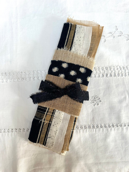 Antique Japanese Fabric Bundle - Tartan