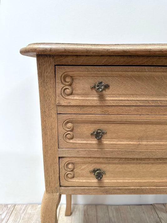 Vintage French Petite 3 Drawer Commode
