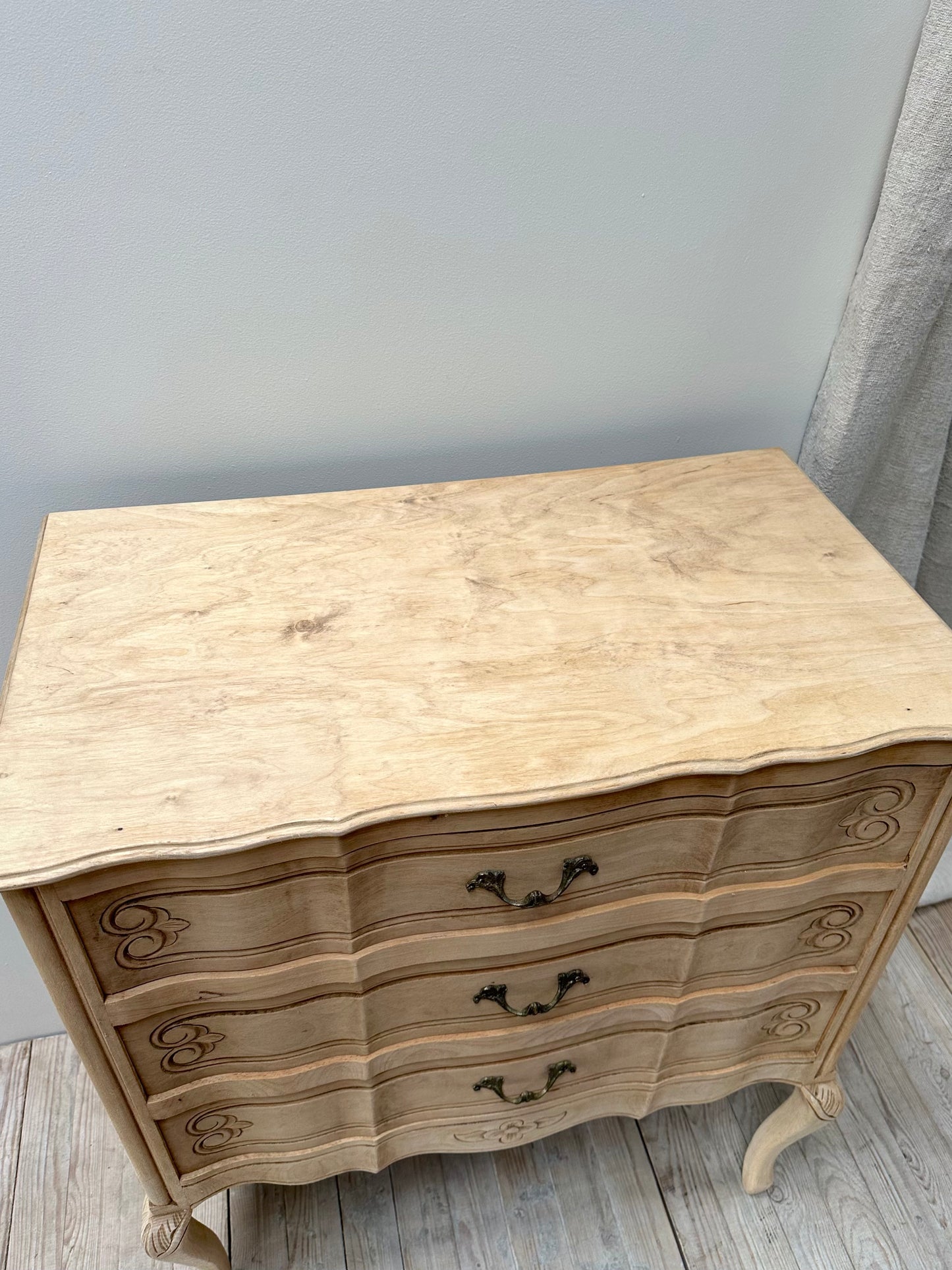 Antique French Petite 3 Drawer Commode