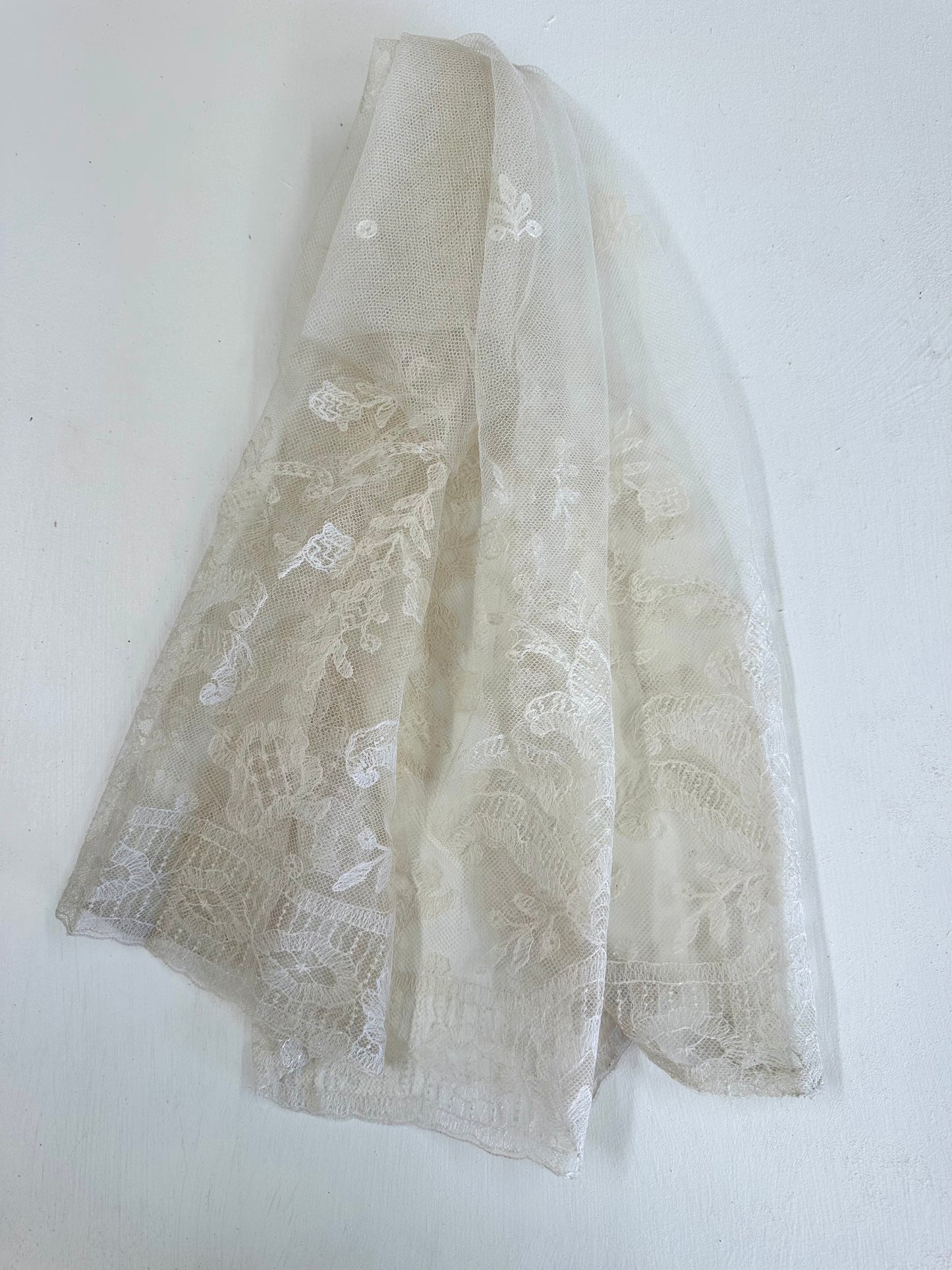 Antique Piece Of Embroidered Lace