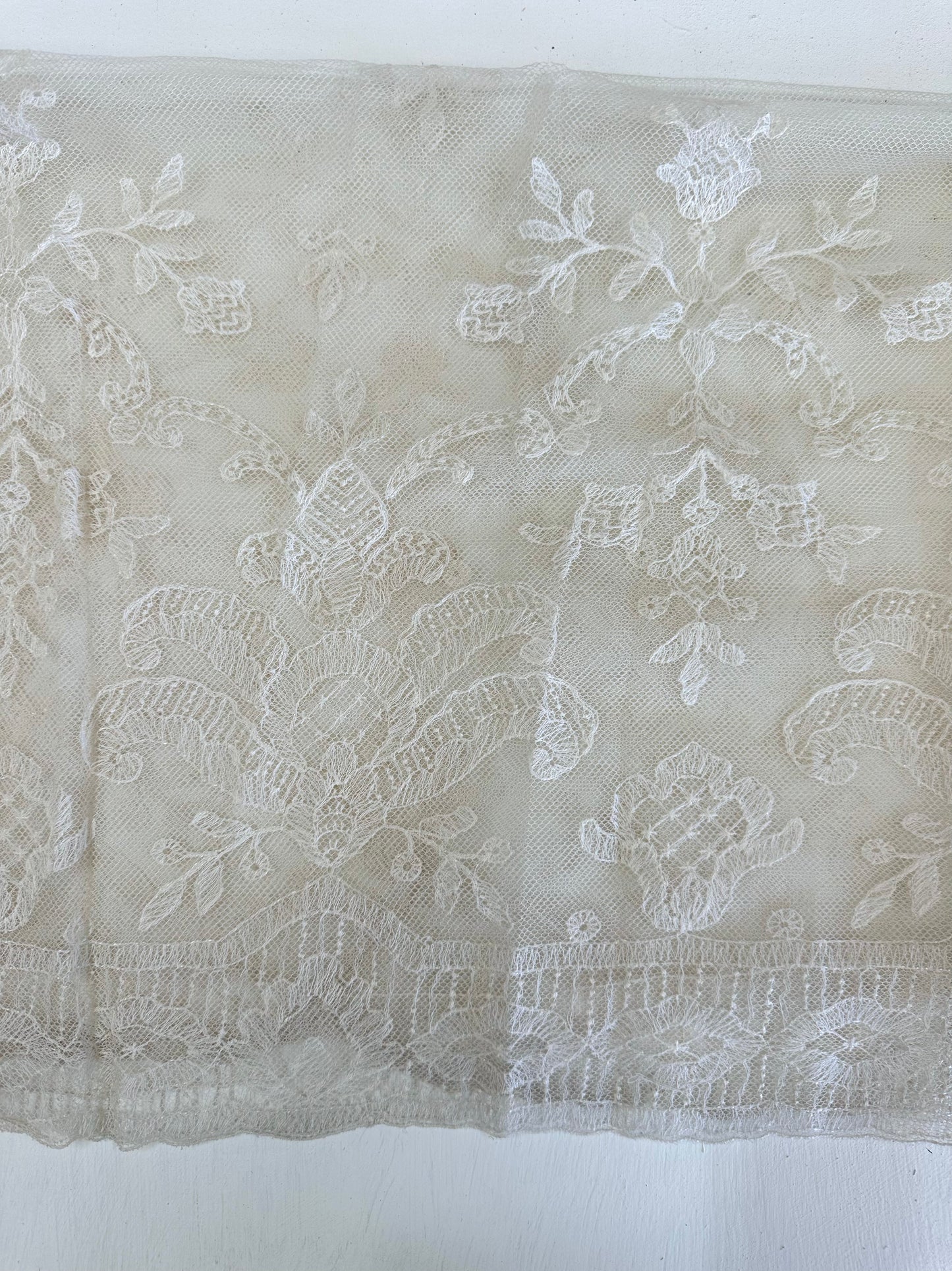 Antique Piece Of Embroidered Lace