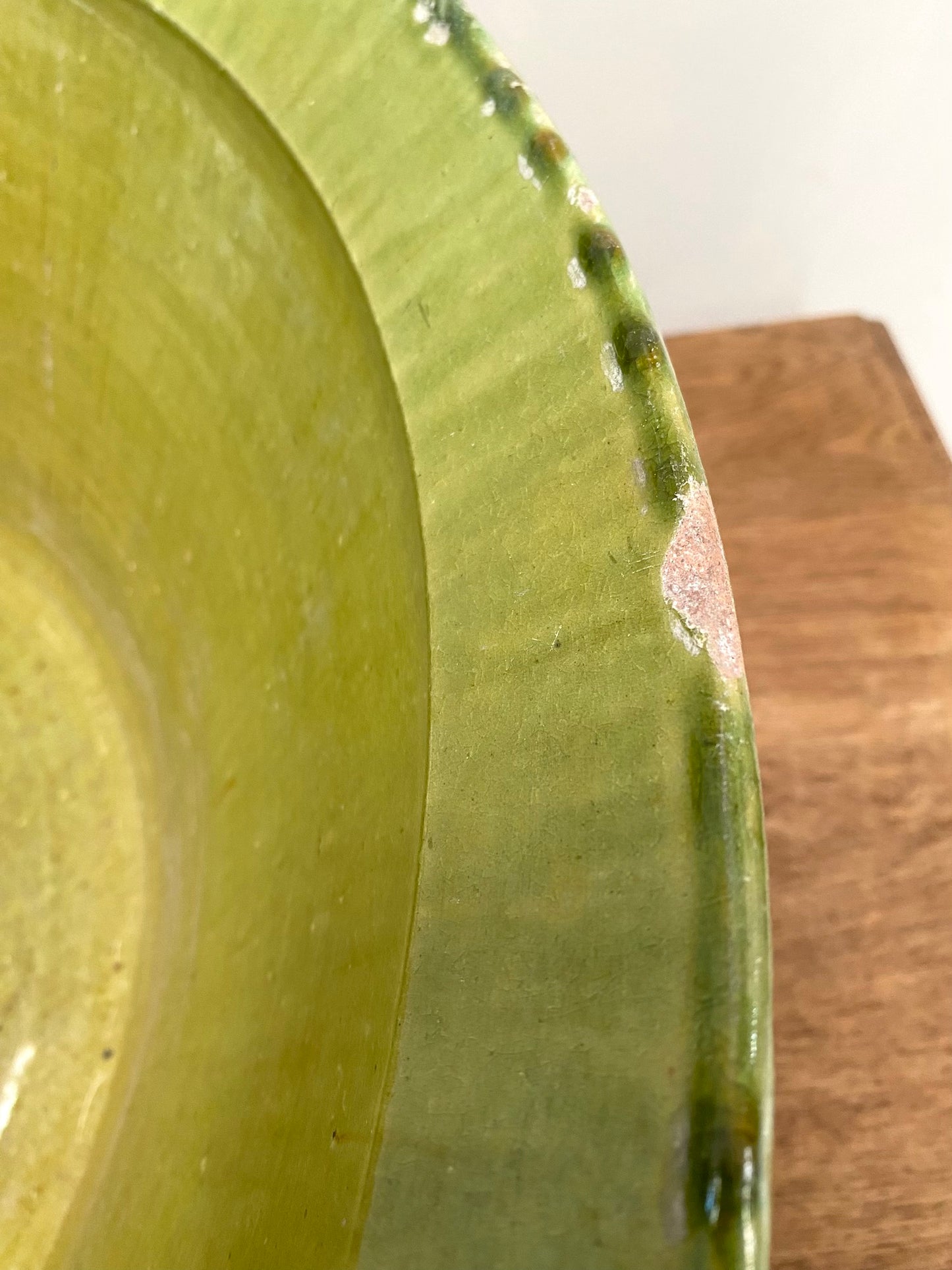 Vintage Spanish Glazed Bowl - Fern Green - Extra Large