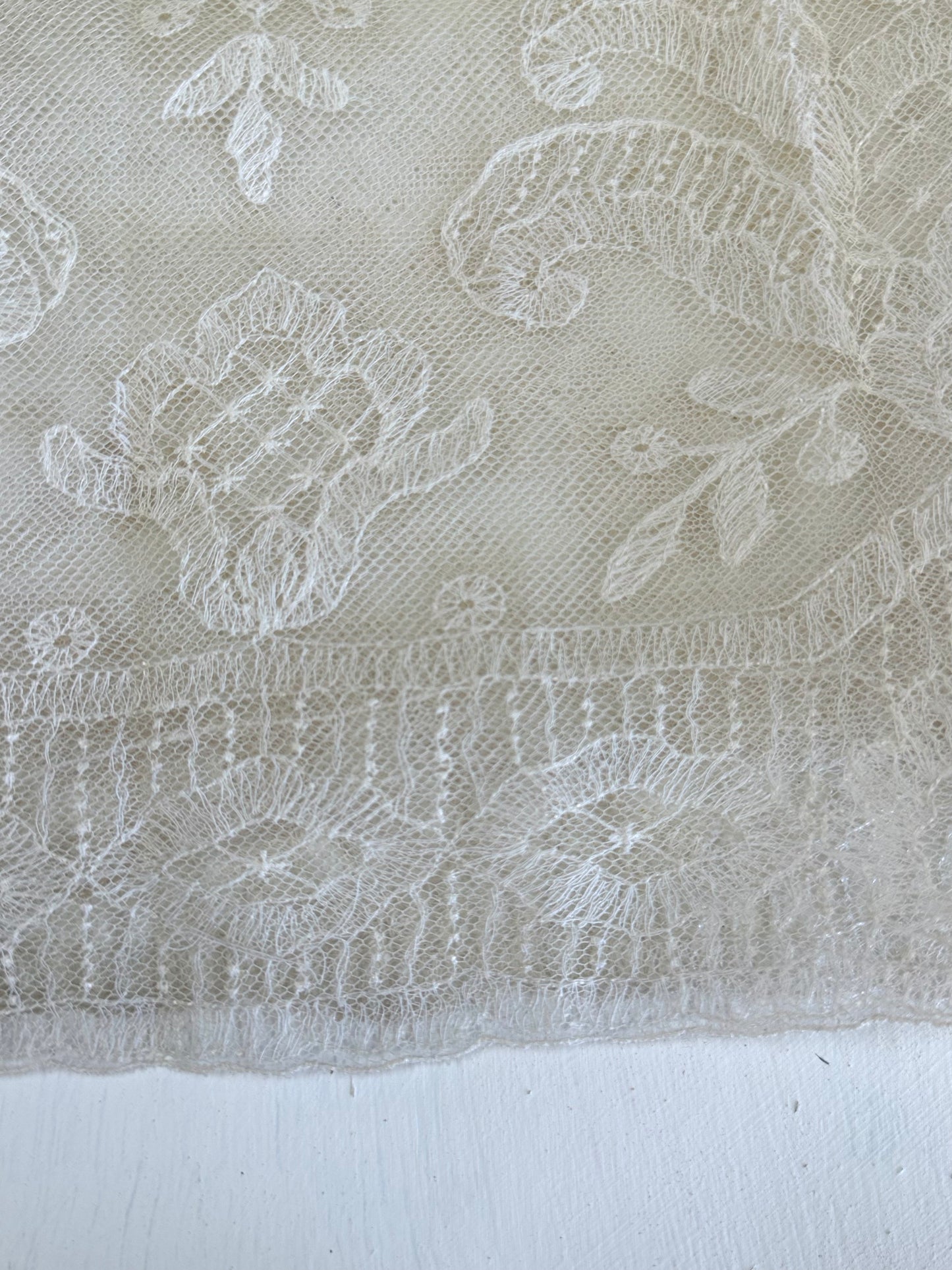 Antique Piece Of Embroidered Lace