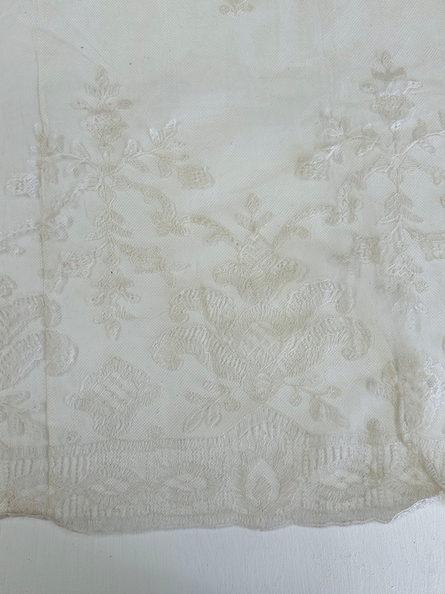 Antique Piece Of Embroidered Lace