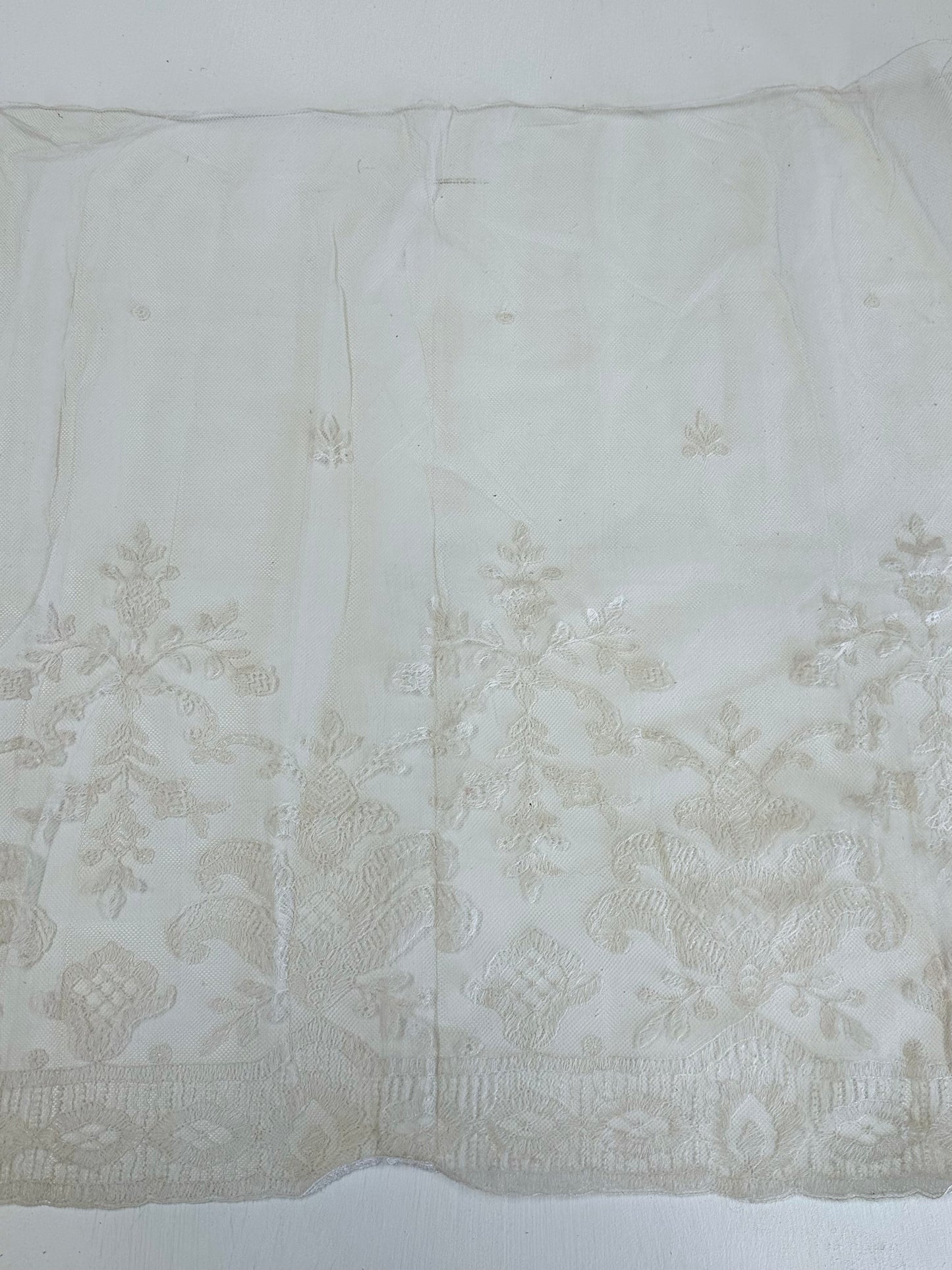 Antique Piece Of Embroidered Lace