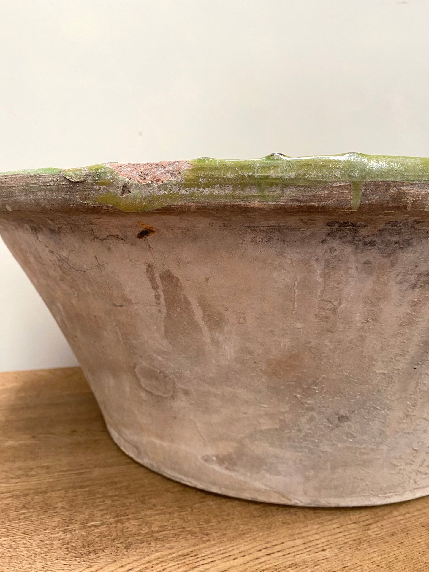 Vintage Spanish Glazed Bowl - Fern Green - Extra Large