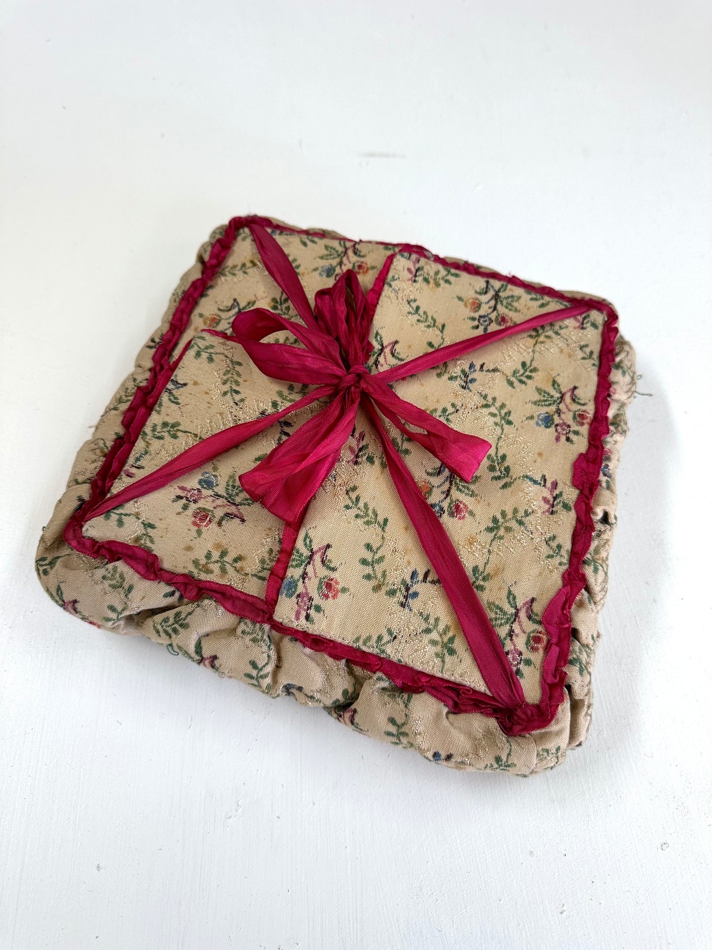 Antique French Fold Up Sewing Basket