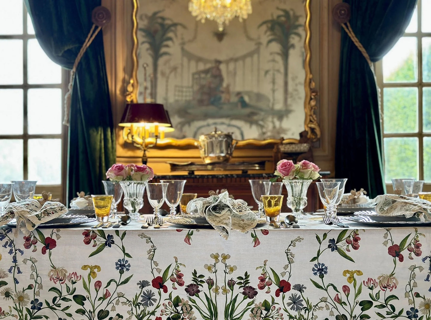 Summerill & Bishop x John Derian 'Botanical Wildflower' Linen Tablecloth