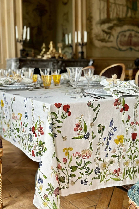 Summerill & Bishop x John Derian 'Botanical Wildflower' Linen Tablecloth