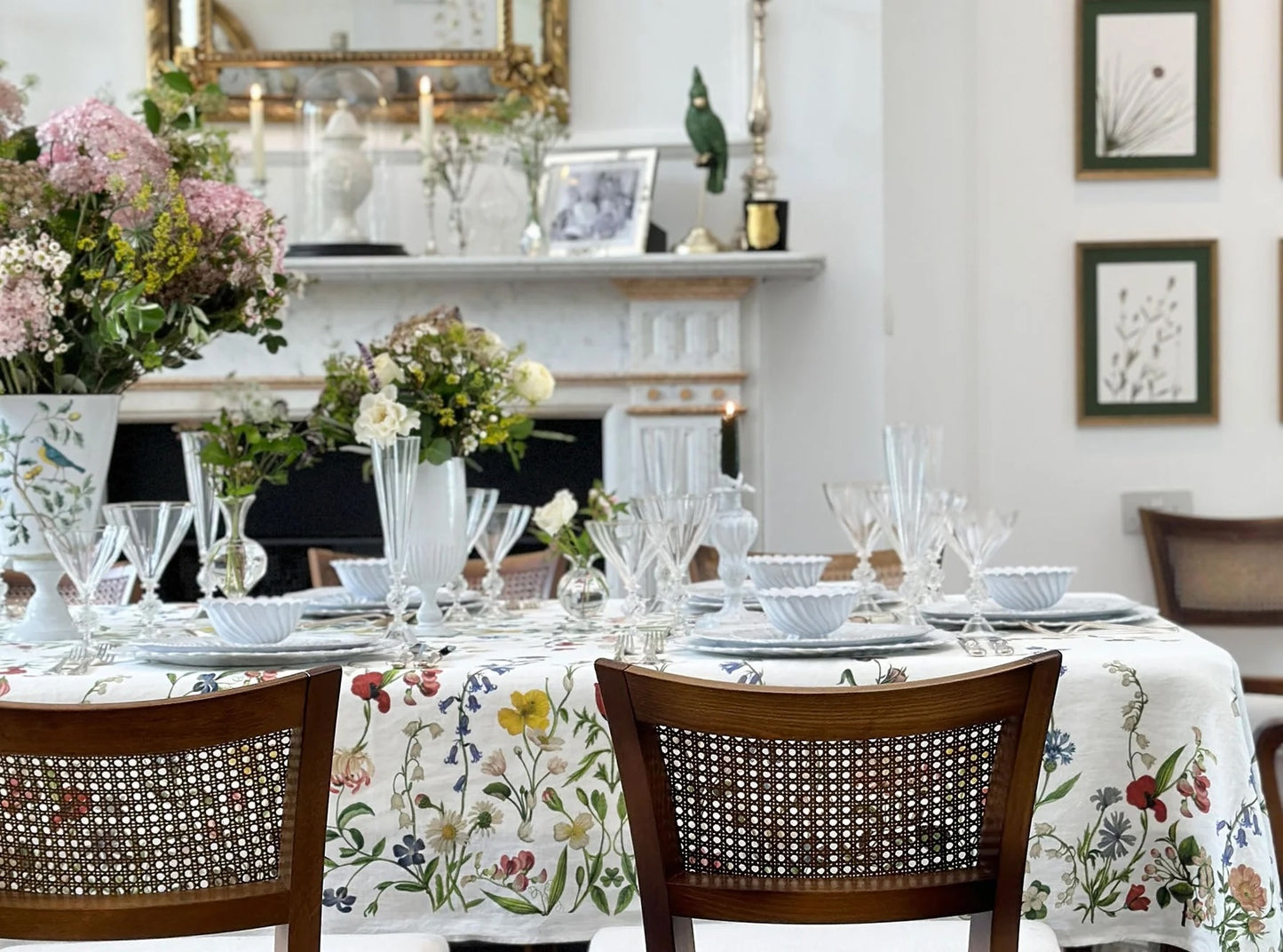 Summerill & Bishop x John Derian 'Botanical Wildflower' Linen Tablecloth