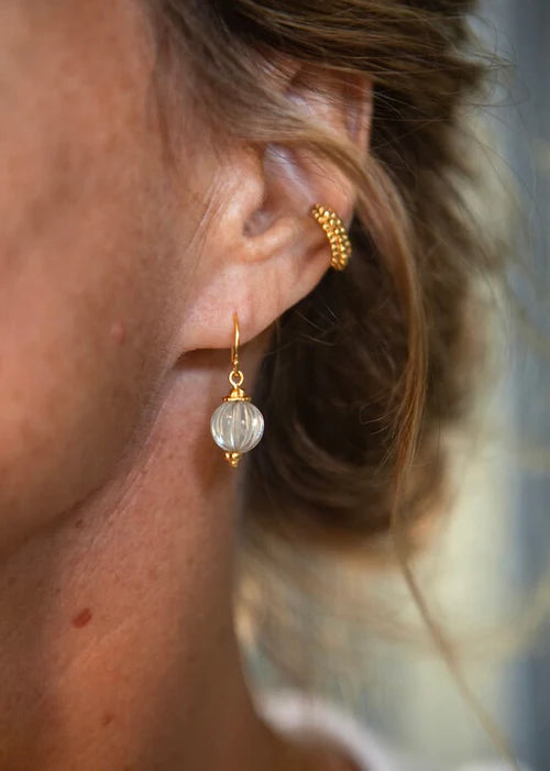 Alix d. Reynis Lucrece Earrings In Vermeil And Rock Crystal