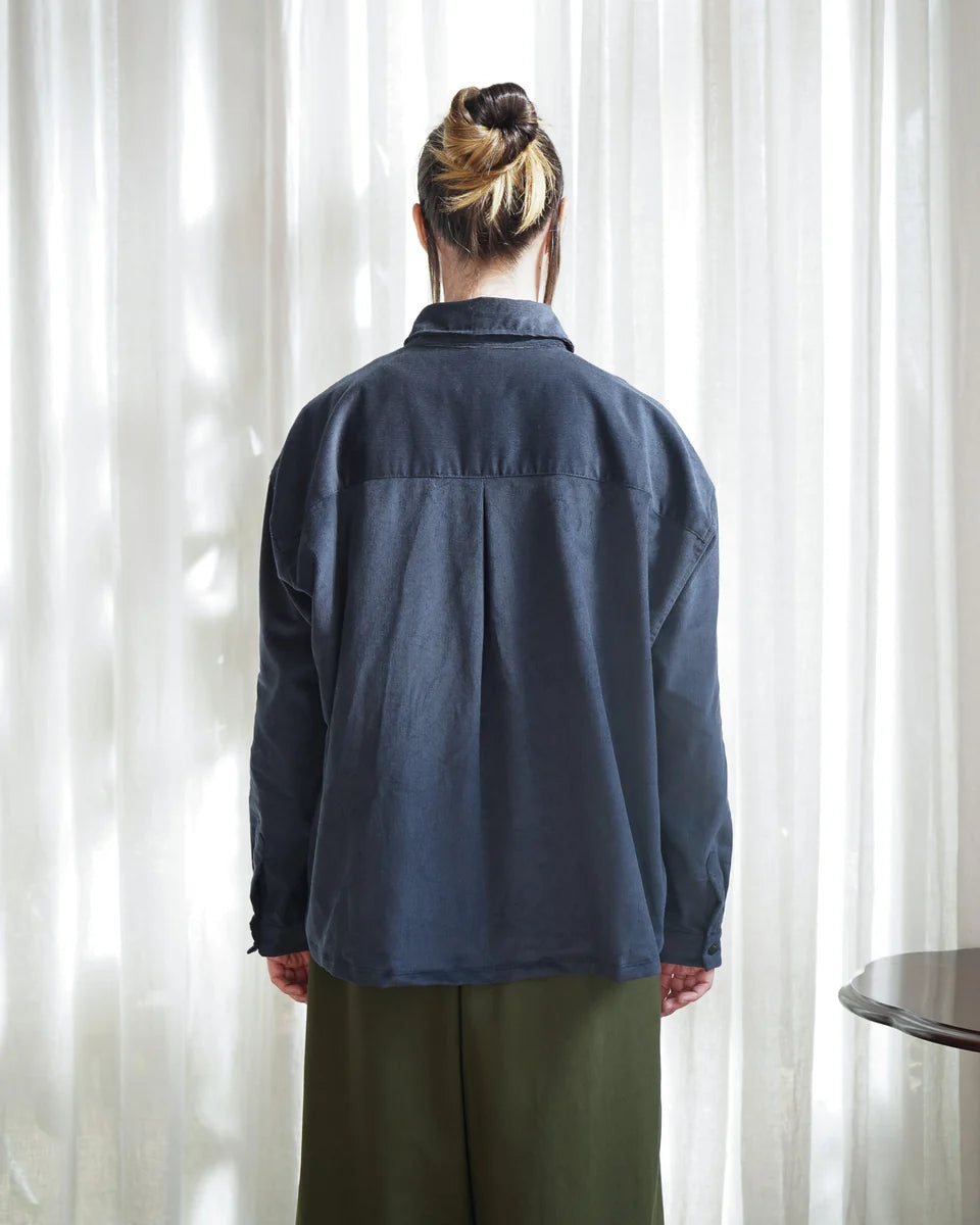 Metta Indra Shirt Soft Corduroy - Navy
