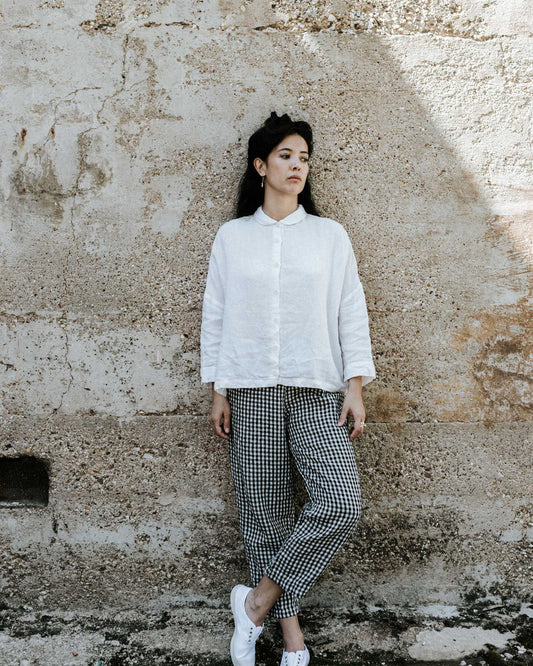 Metta Rae Lightweight Linen Shirt - White