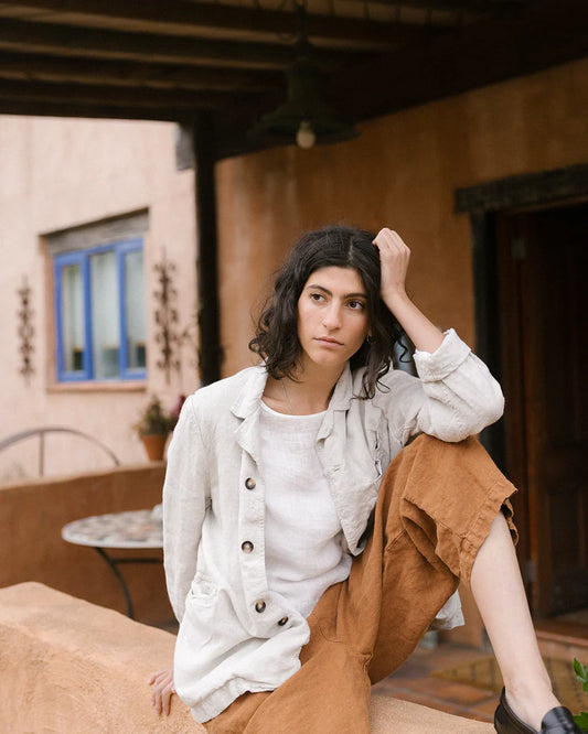 Metta Frankie Linen Pants - Brick