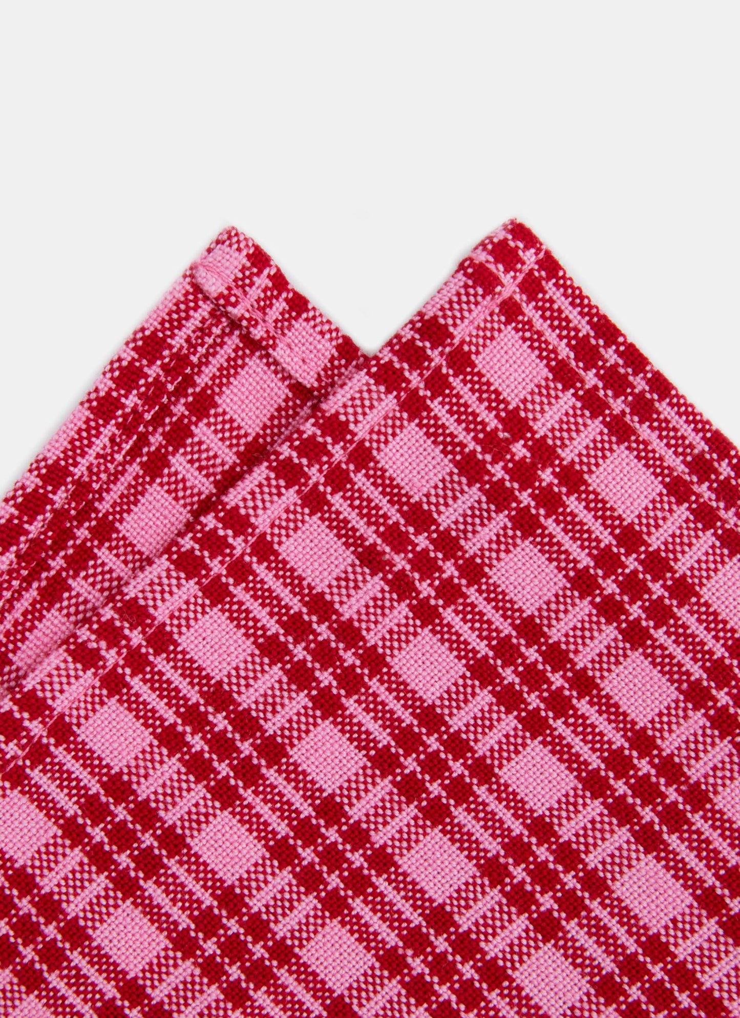 Heather Taylor Home 'Katherine Plaid - Valentine' Linen Napkins Set of 4