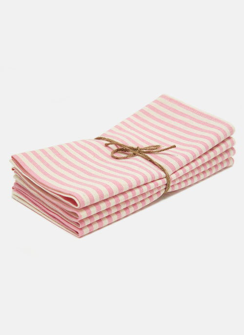 Heather Taylor Home 'Peony Mini Stripe Napkins Set of 4