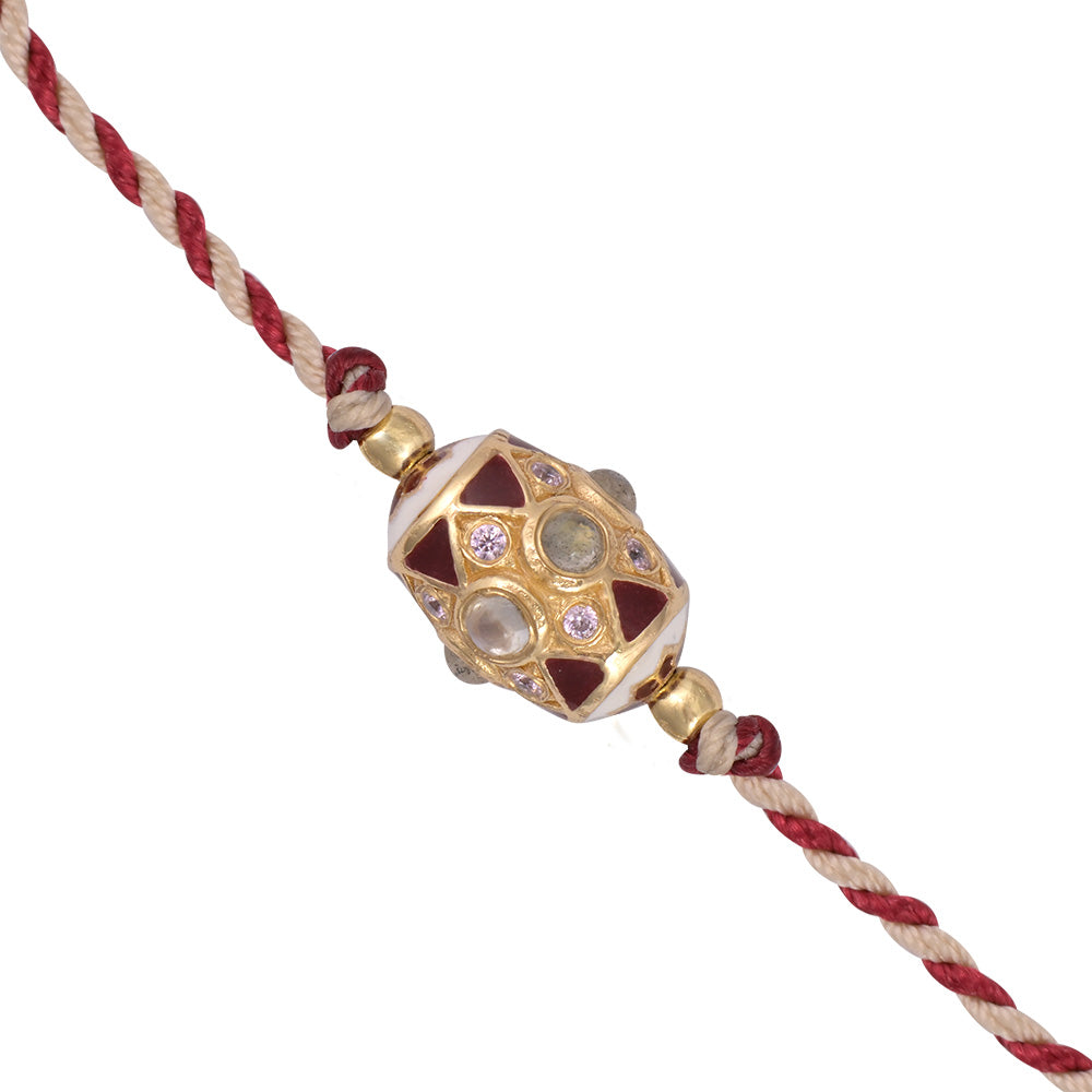 Fine French Red And White Thread Bracelet - 'Malecon'