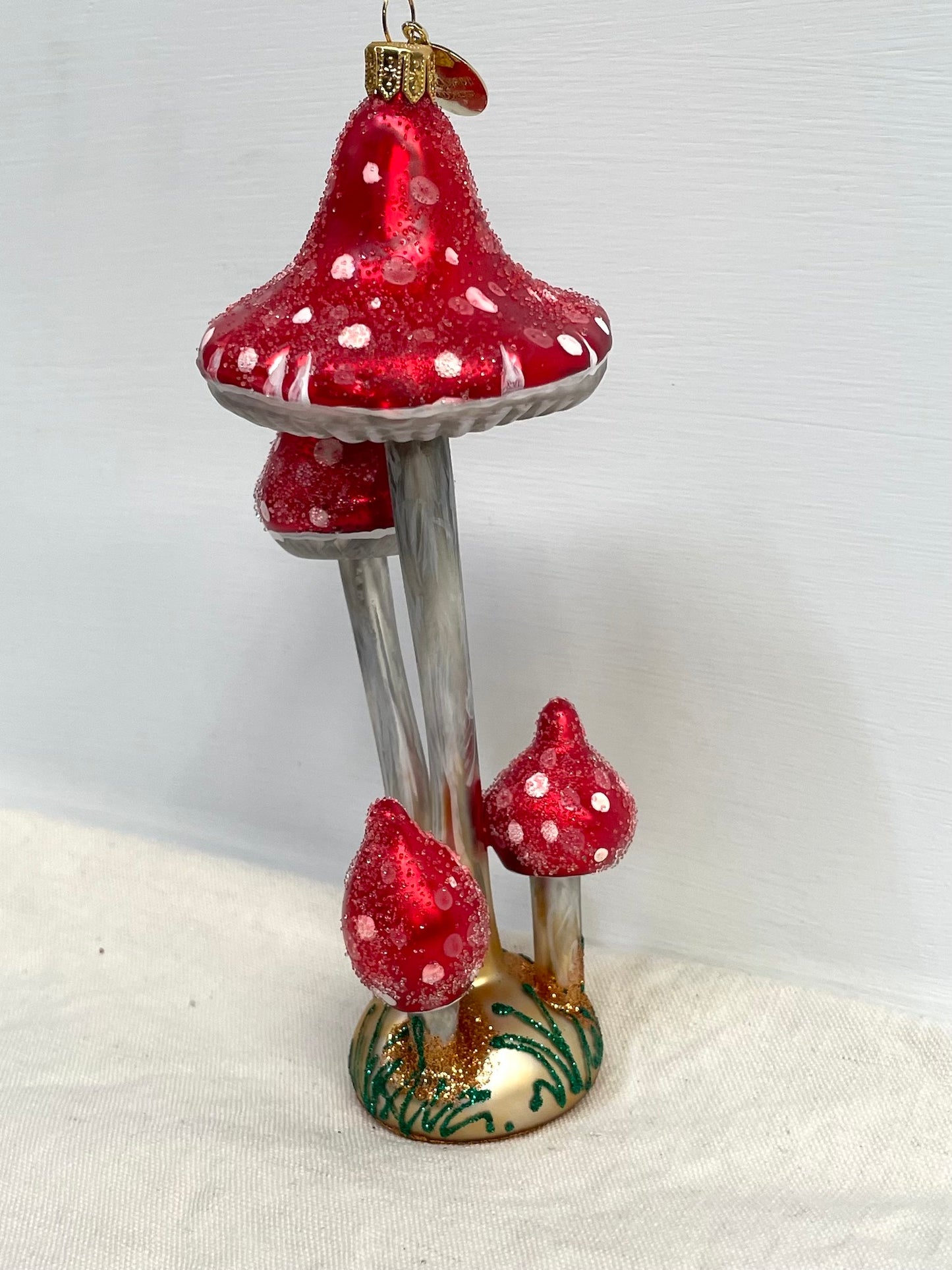 Polish Glass Christmas Ornament - Mushroom Cluster